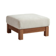 Linspire Mellow Solid Wood Ottoman, Dark Wood