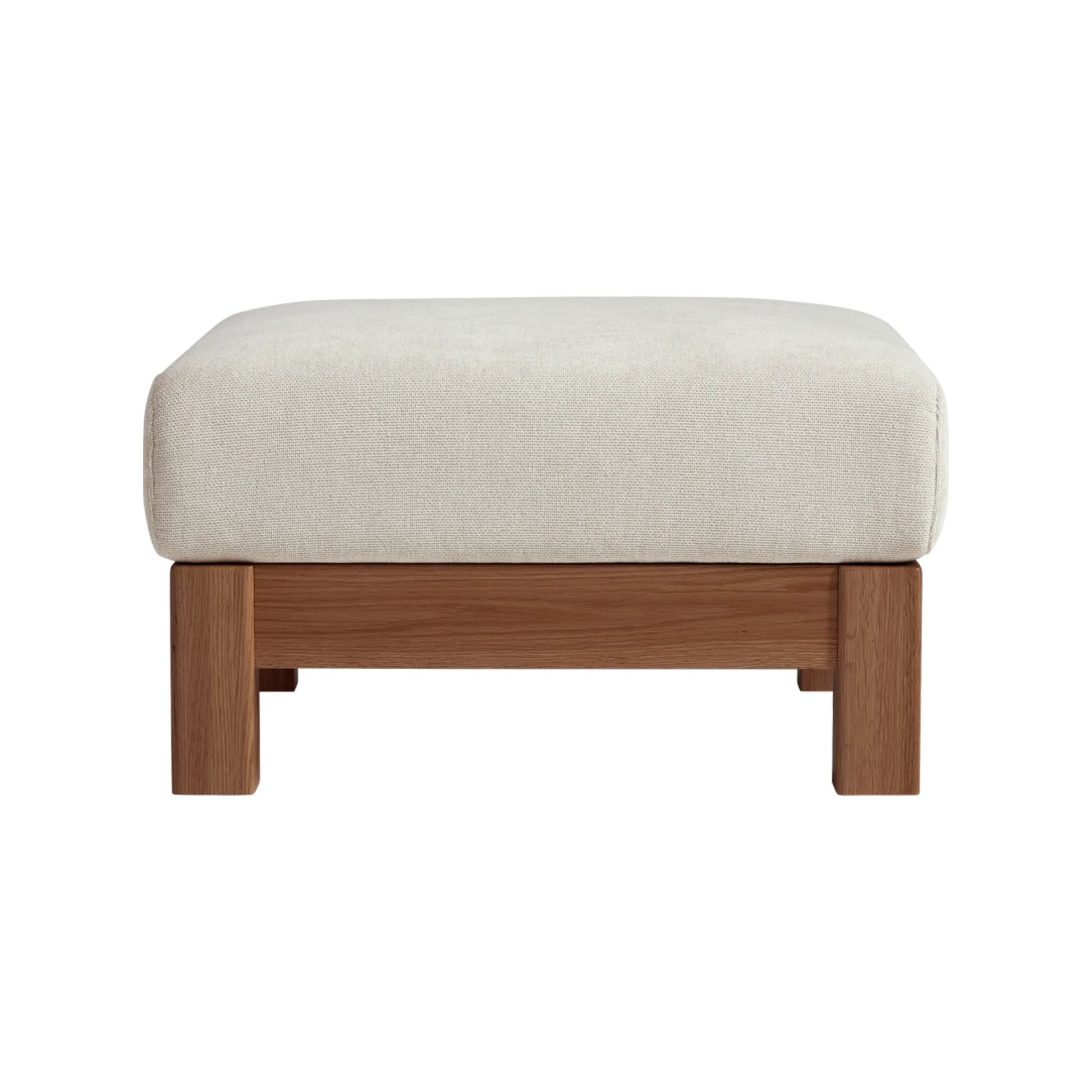 Linspire Mellow Solid Wood Ottoman, Dark Wood