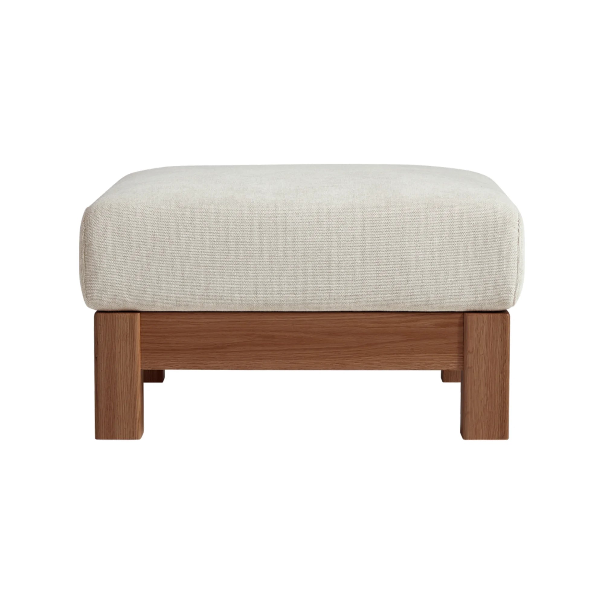 Linspire Mellow Solid Wood Ottoman, Dark Wood