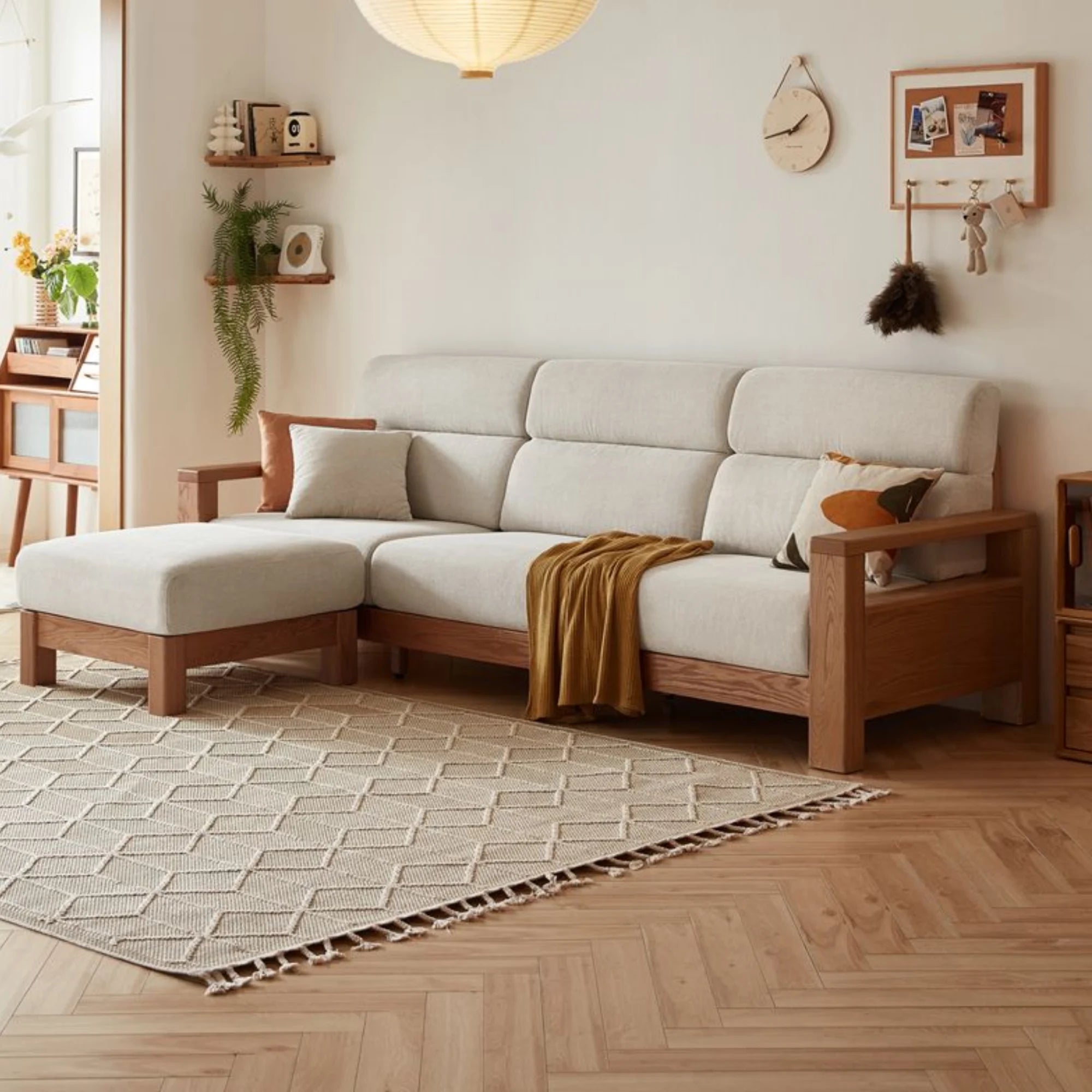 Linspire Mellow Solid Wood Ottoman, Dark Wood