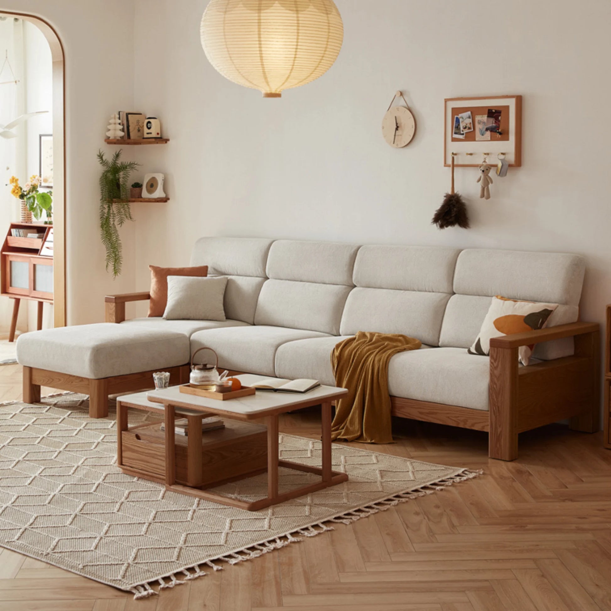 Linspire Mellow Solid Wood Ottoman, Dark Wood