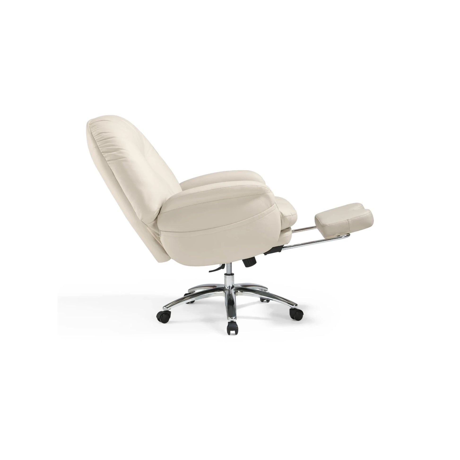 Linspire Nectar Leathaire Office Chair, Off-White