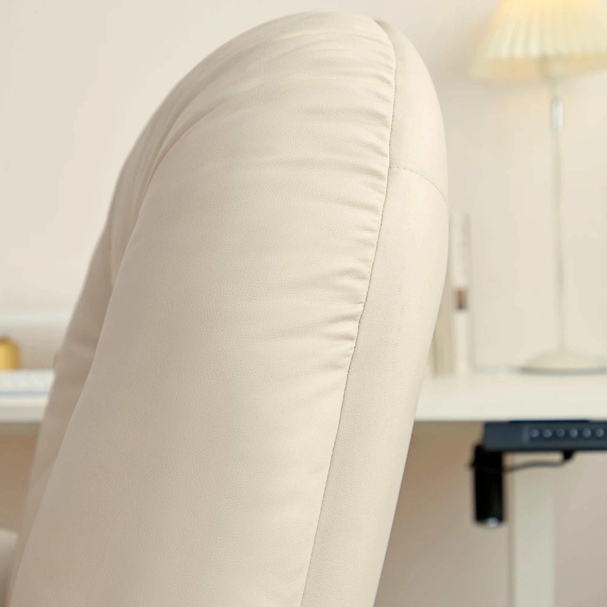 Linspire Nectar Leathaire Office Chair, Off-White