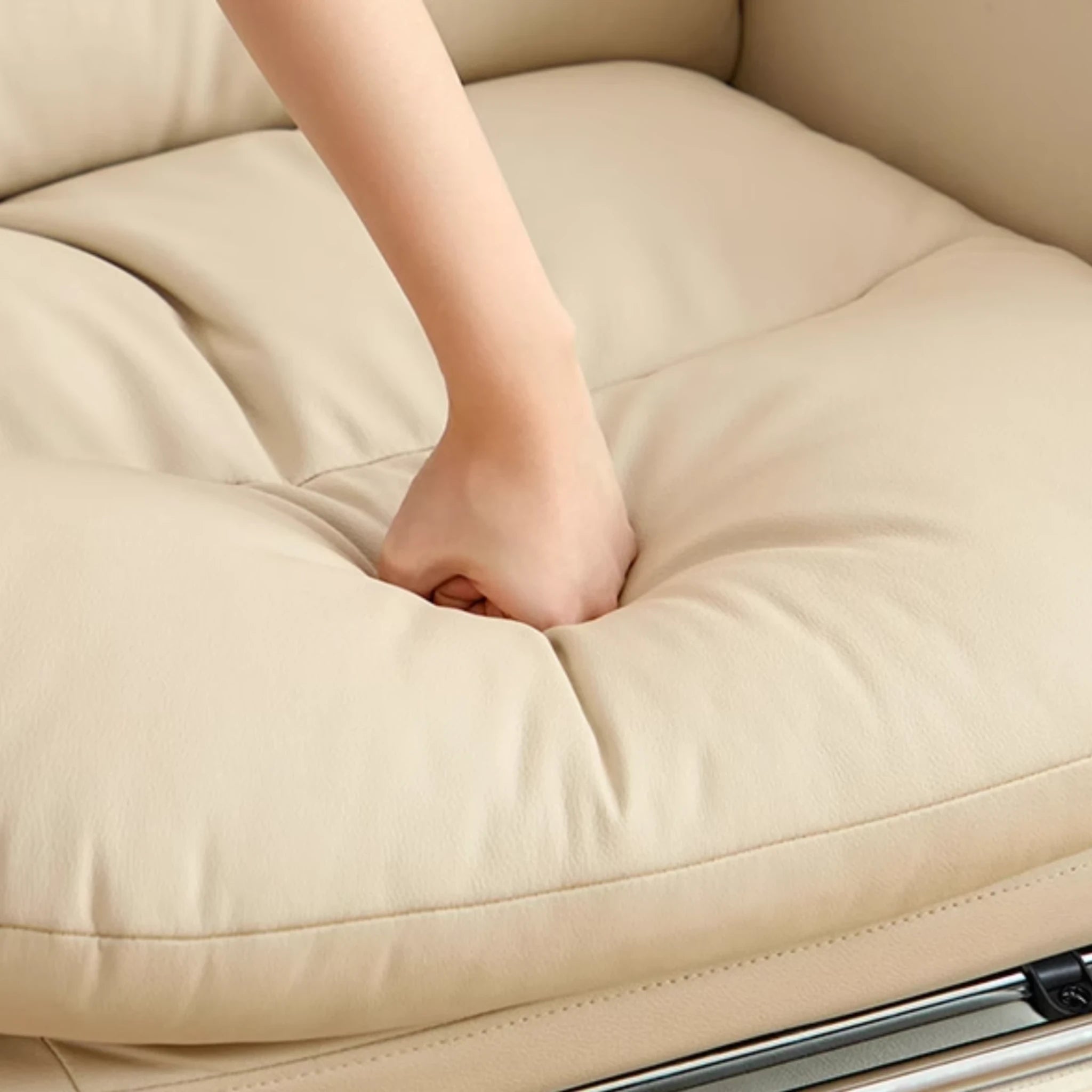 Linspire Nectar Leathaire Office Chair, Off-White