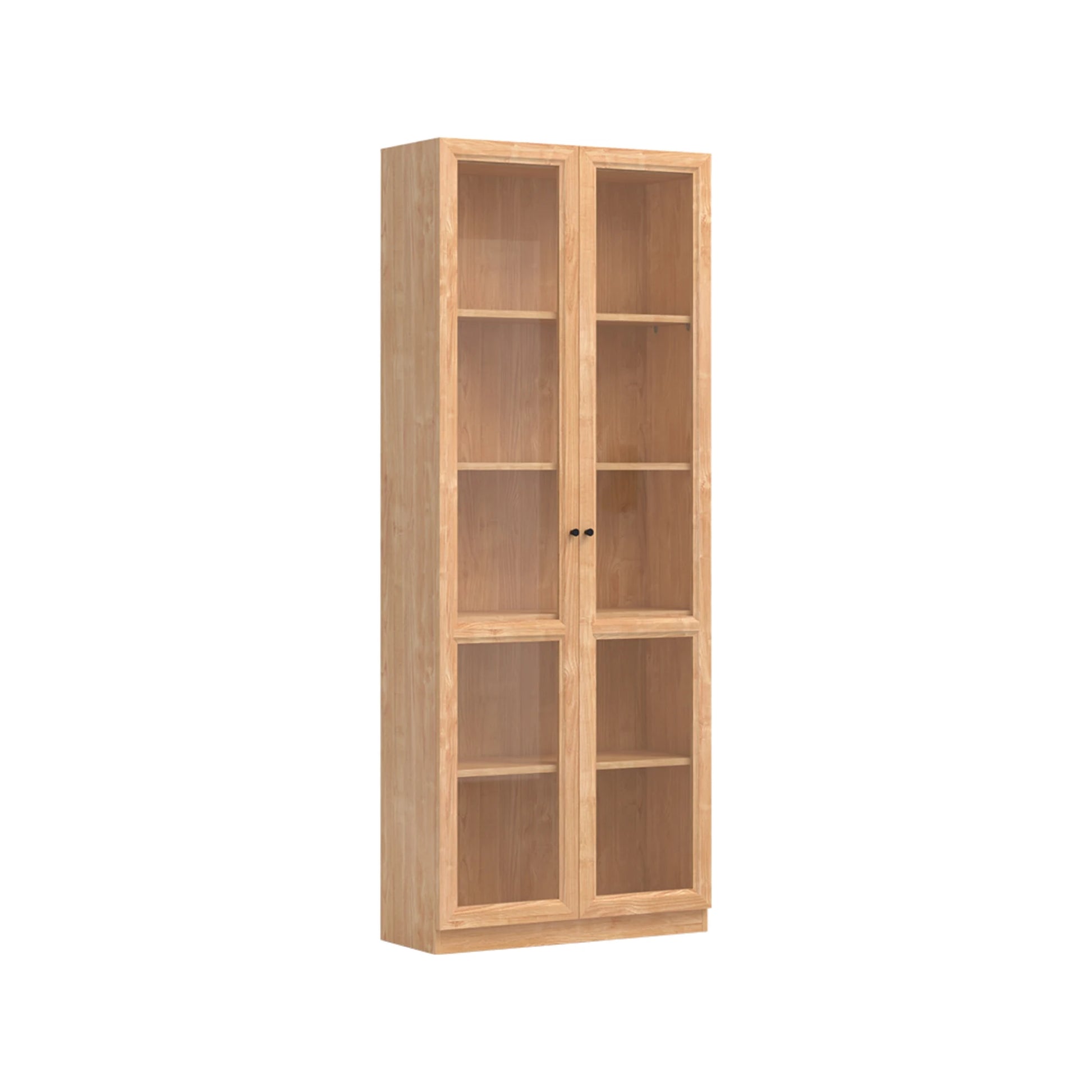 Linspire Prism 2 Plastic Door Bookcase, Natural Wood