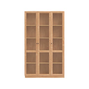 Linspire Prism 3 Plastic Door Bookcase, Natural Wood