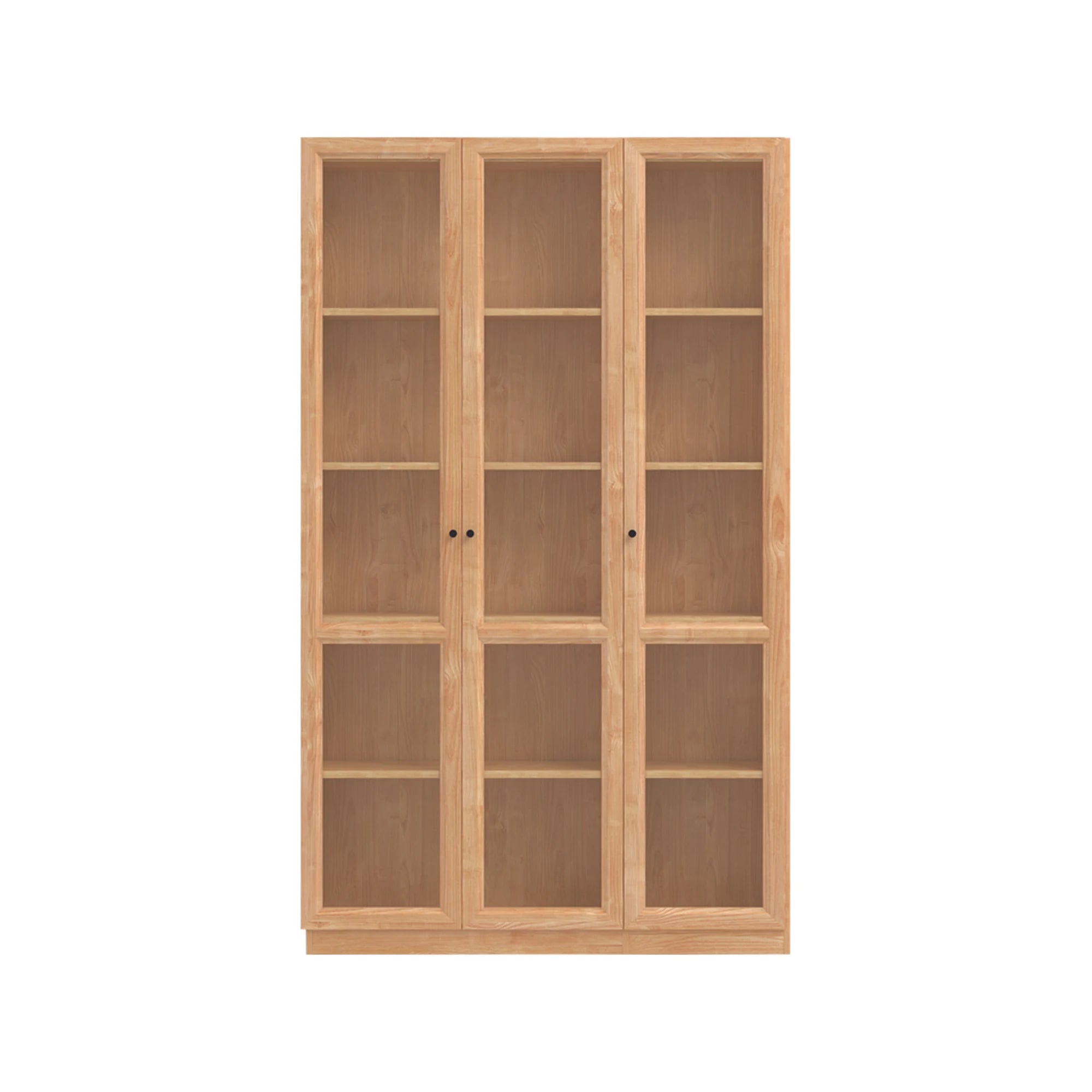 Linspire Prism 3 Plastic Door Bookcase, Natural Wood