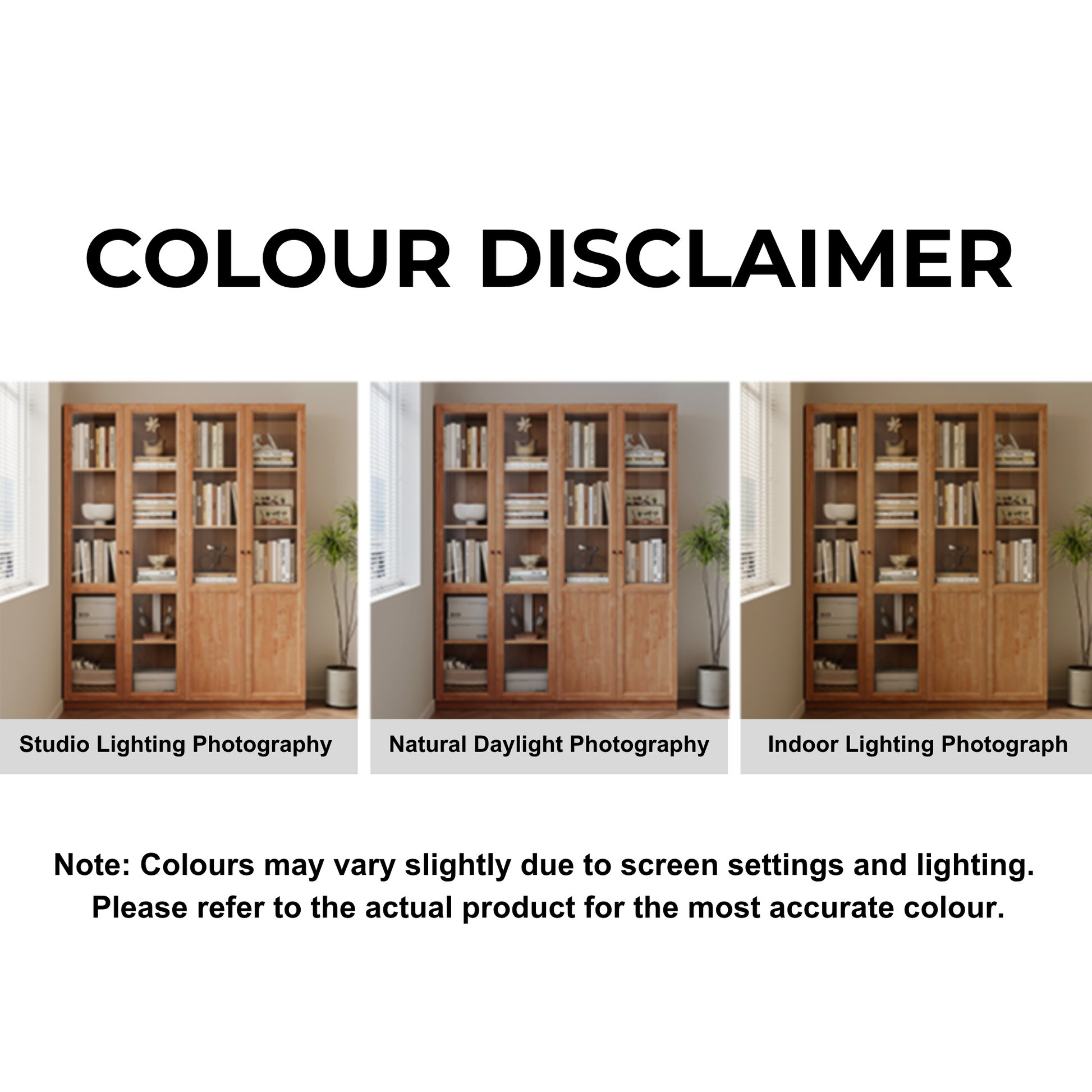 Linspire Prism 3 Plastic/Panel Door Bookcase, Natural Wood