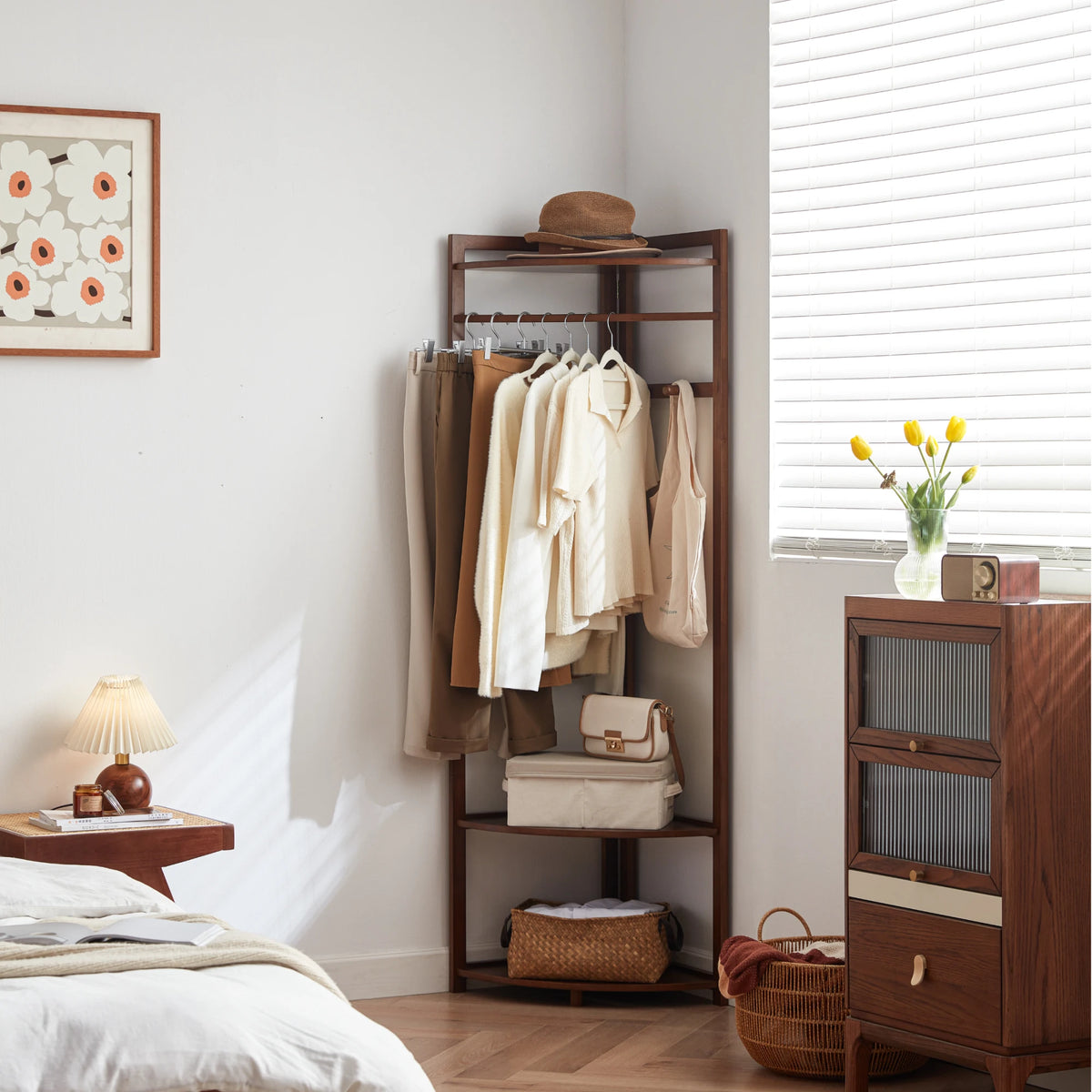 Linspire Quaint Solid Wood Corner Clothes Rack Small – Urban Sales