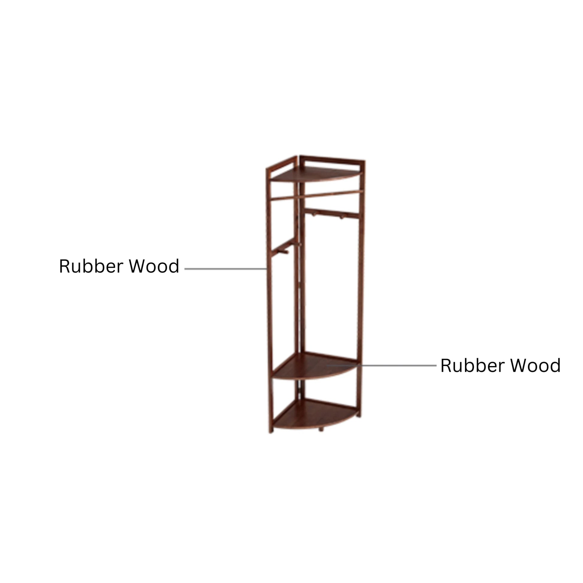 Linspire Quaint Solid Wood Corner Clothes Rack, Large