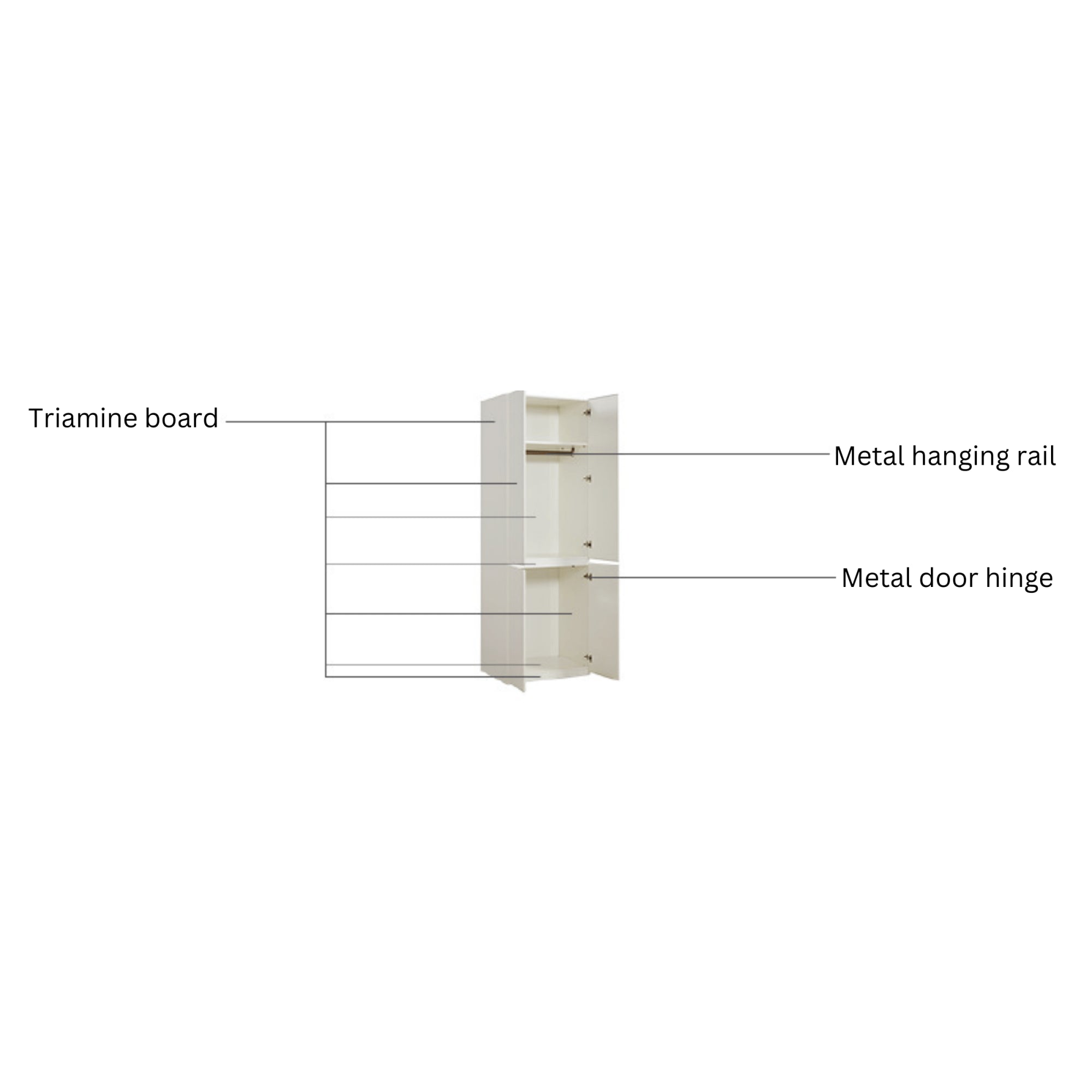 Linspire Serene 2-Door Wardrobe