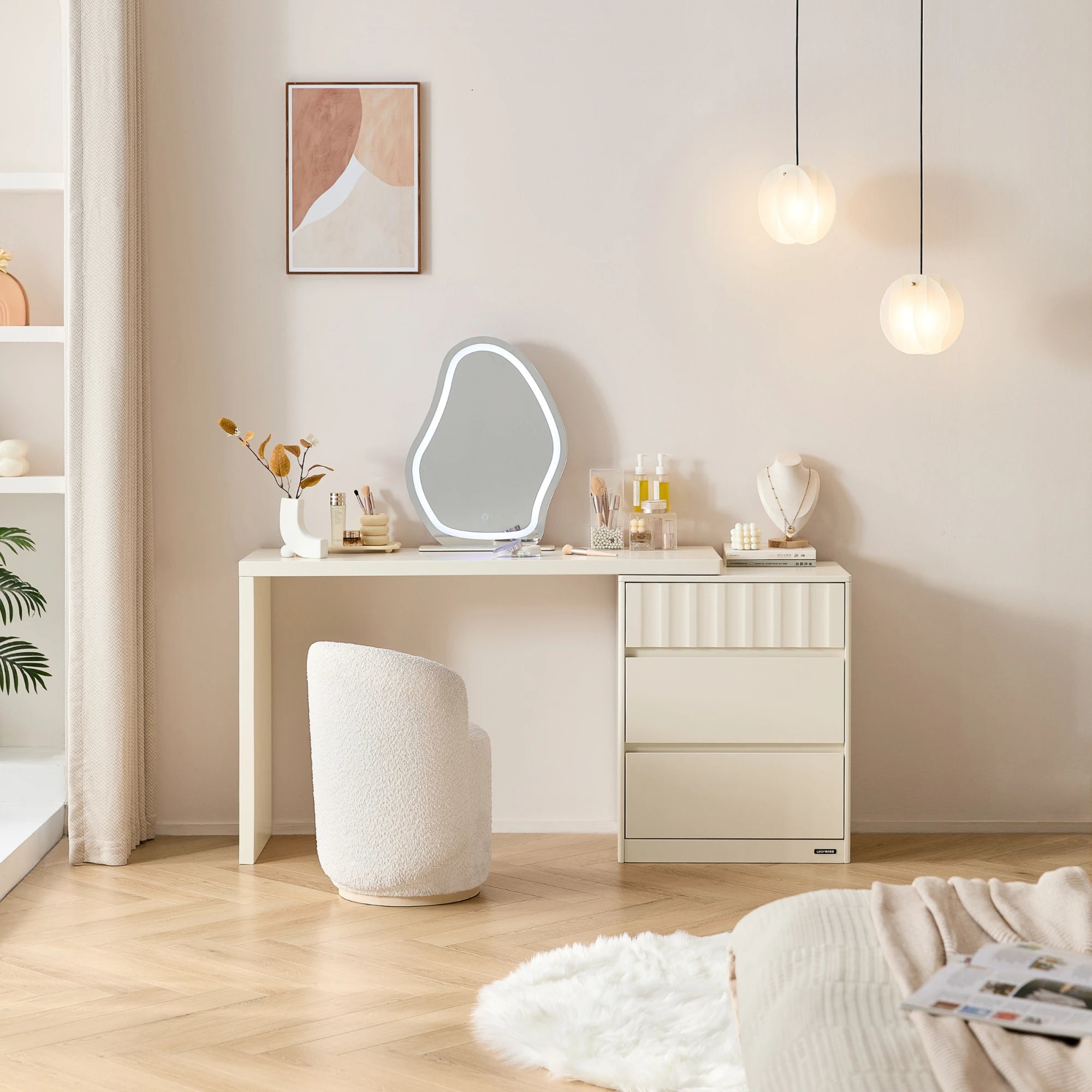 Linspire Whisper Adjustable Dressing Table with Chest of 3 Drawers
