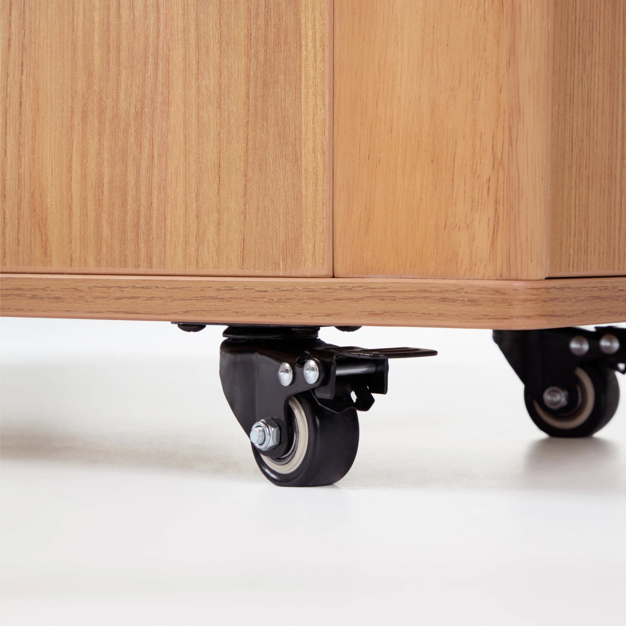 Linspire Yumi Foldable Dining Table with Castors, Natural Wood