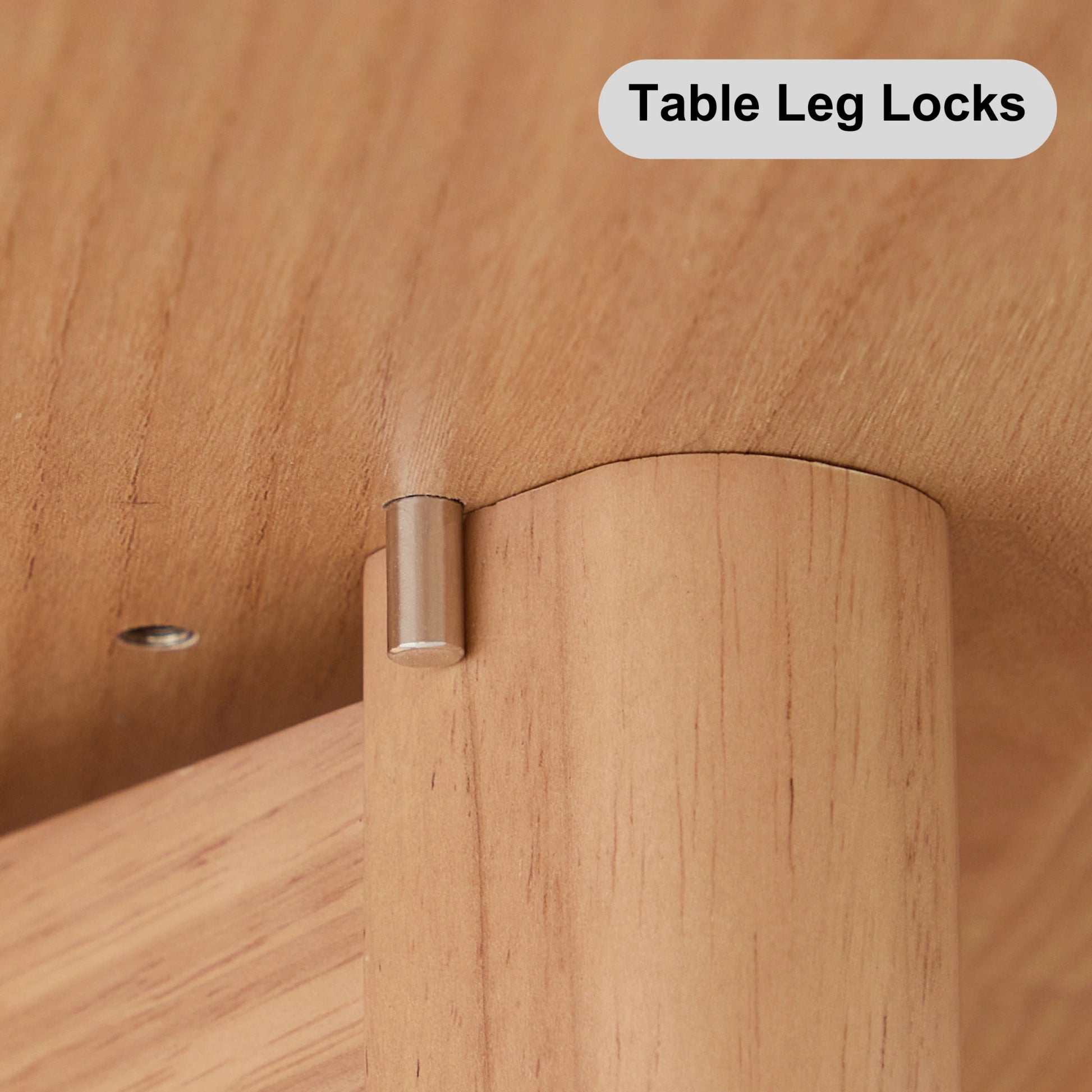 Linspire Yumi Foldable Dining Table with Castors, Natural Wood