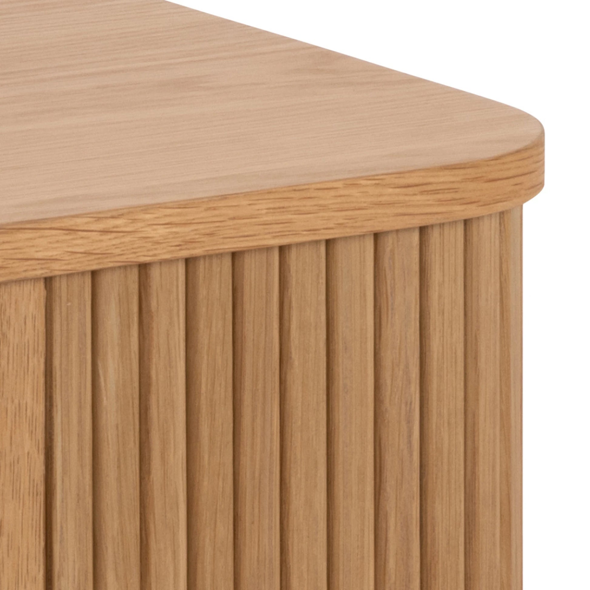 Hjem Design Langley Square Bedside Table, Natural Wood