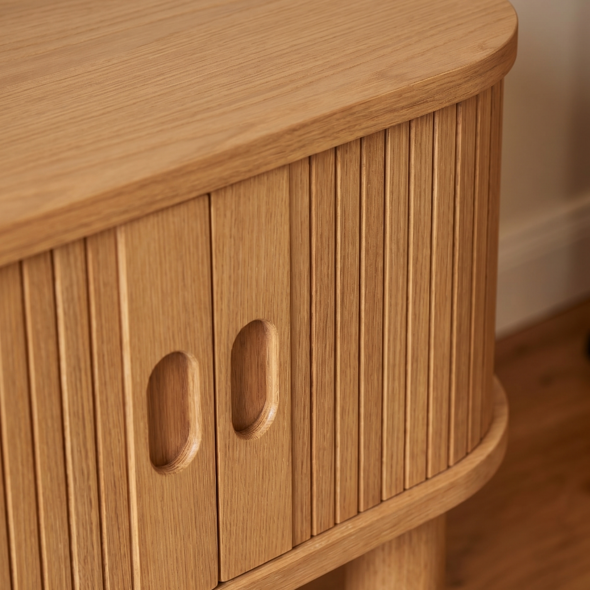 Hjem Design Langley Entertainment unit, Natural Wood