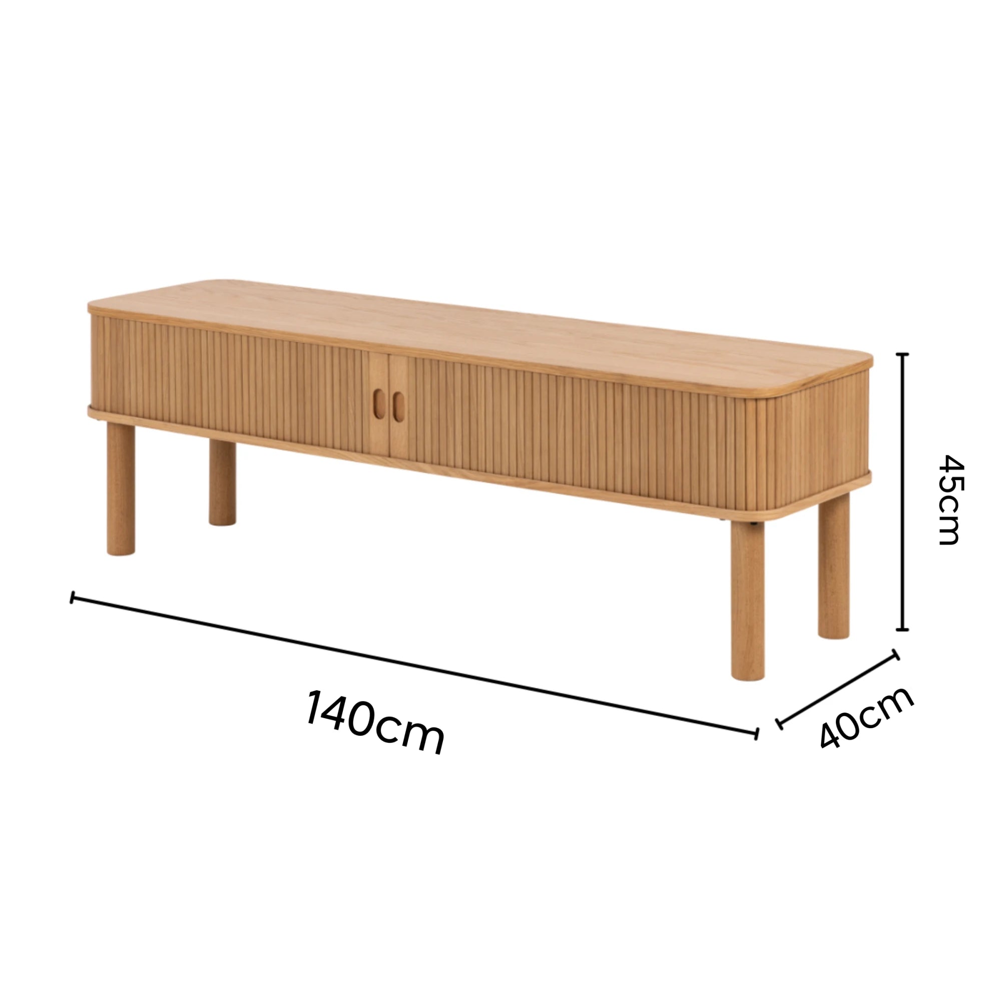 Hjem Design Langley Entertainment unit, Natural Wood