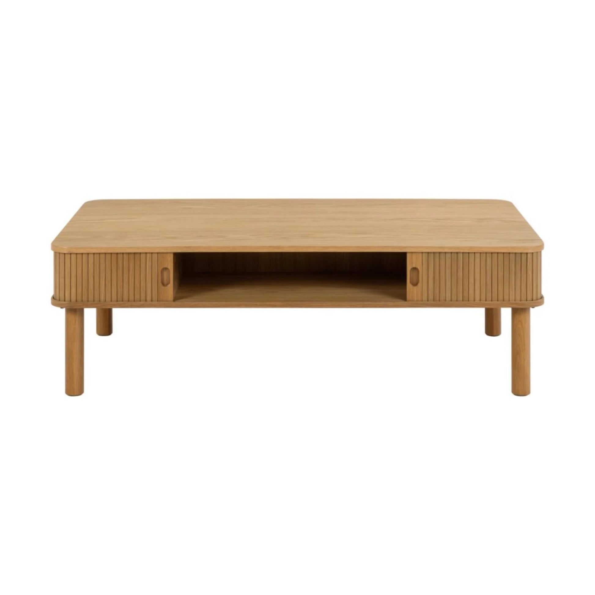 Hjem Design Langley Coffee Table, Natural Wood