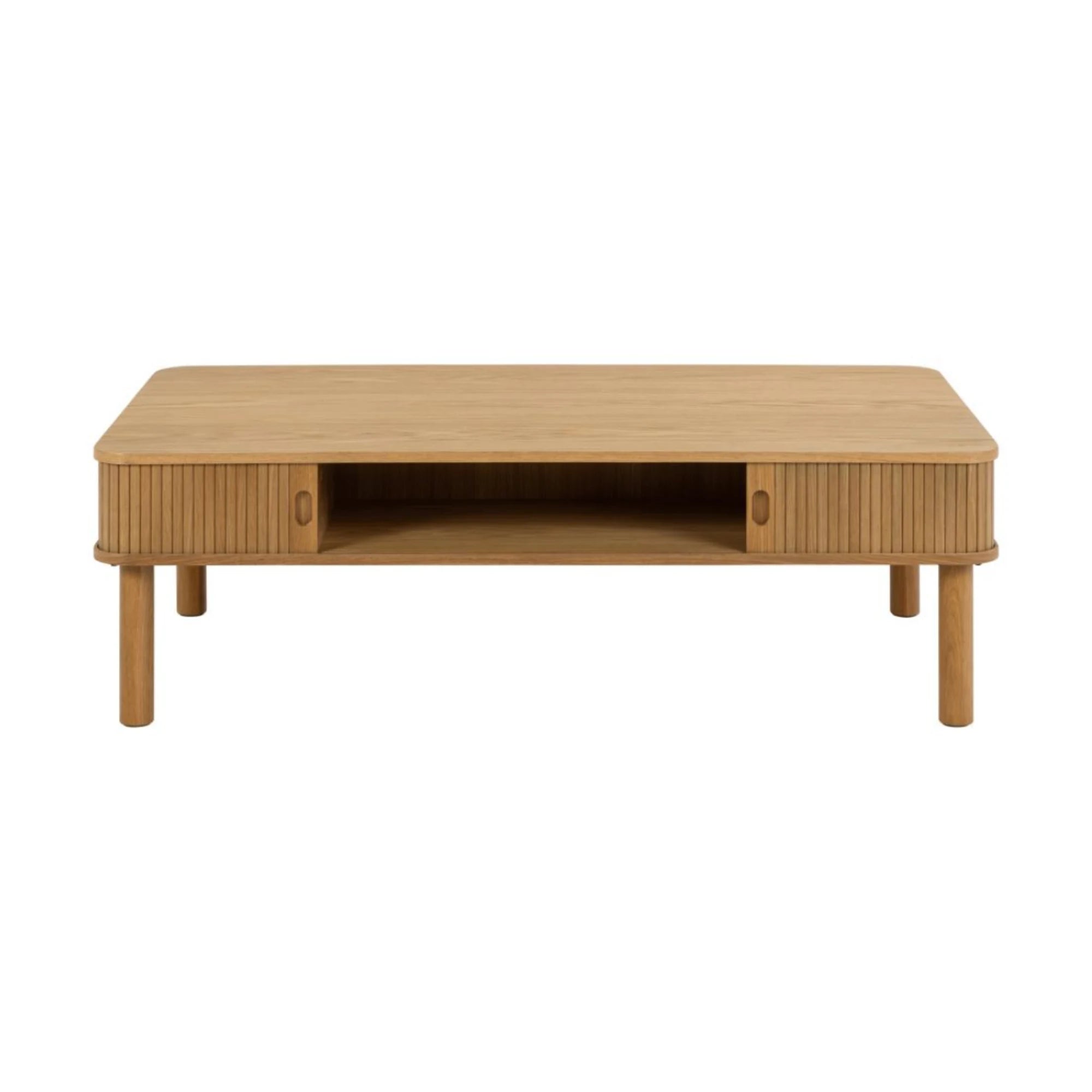 Hjem Design Langley Coffee Table, Natural Wood