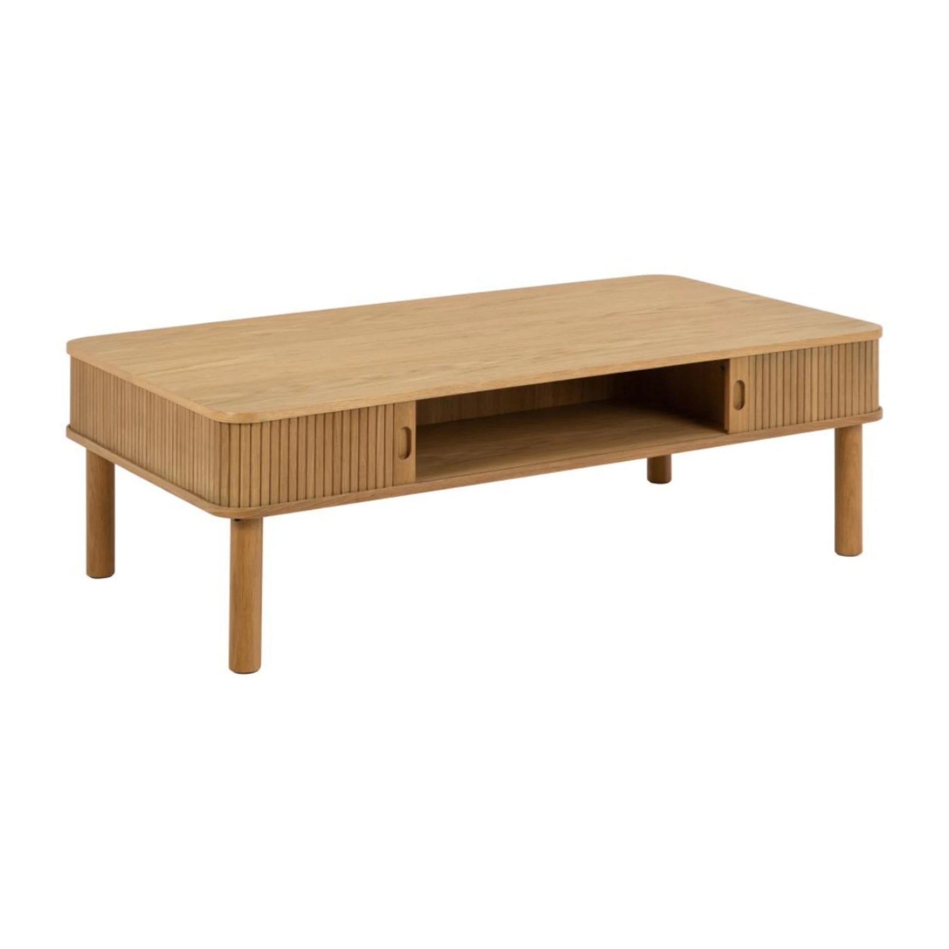 Hjem Design Langley Coffee Table, Natural Wood
