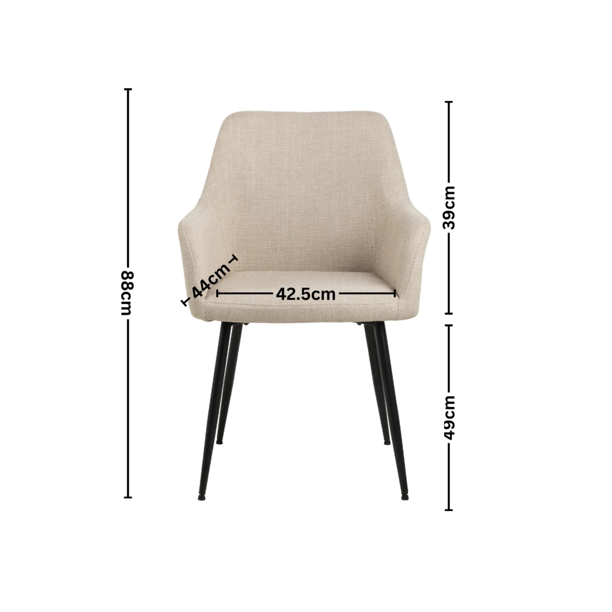 Hjem Design Lizren Dining Chair, Set of 2