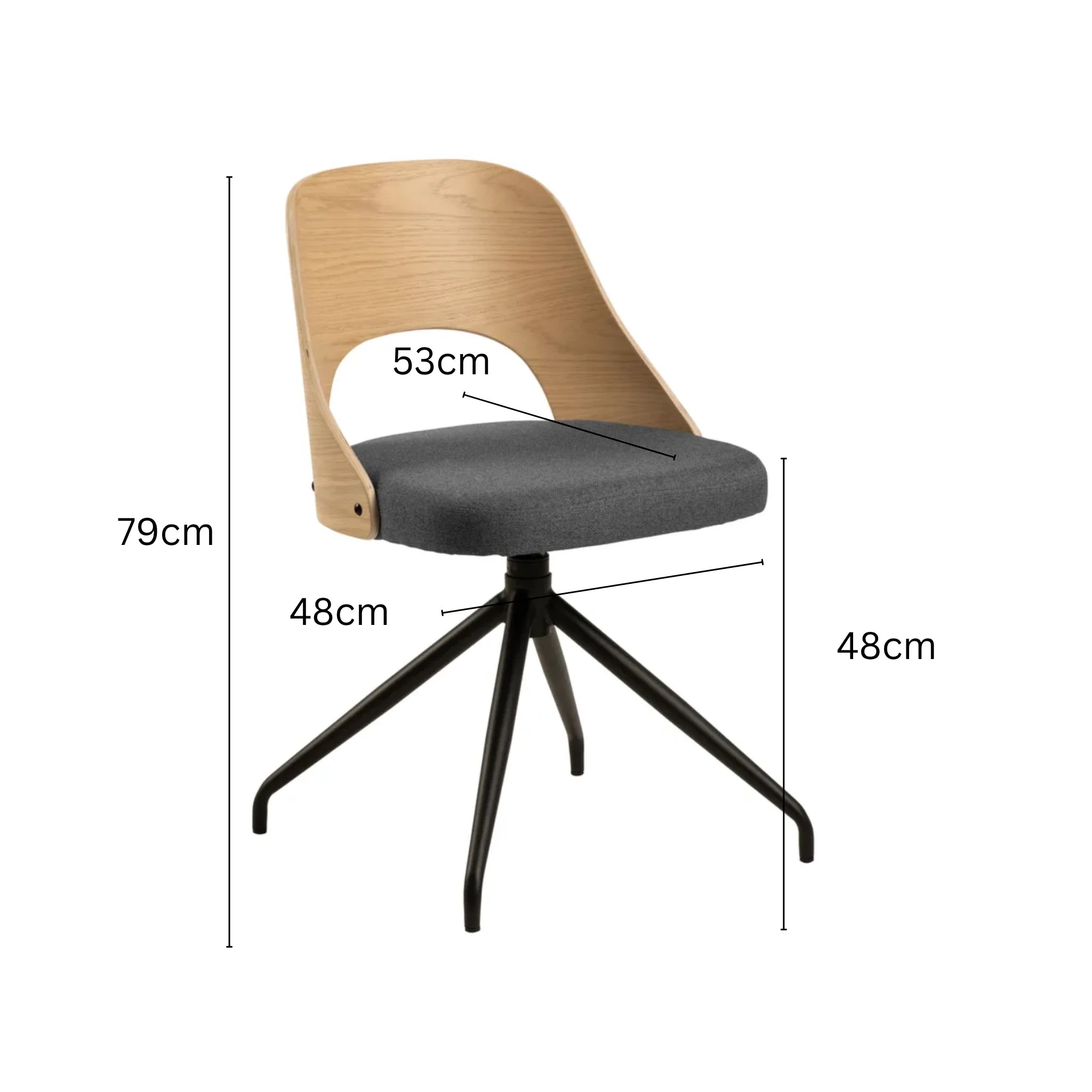 Hjem Design Lucy Swivel Dining Chair