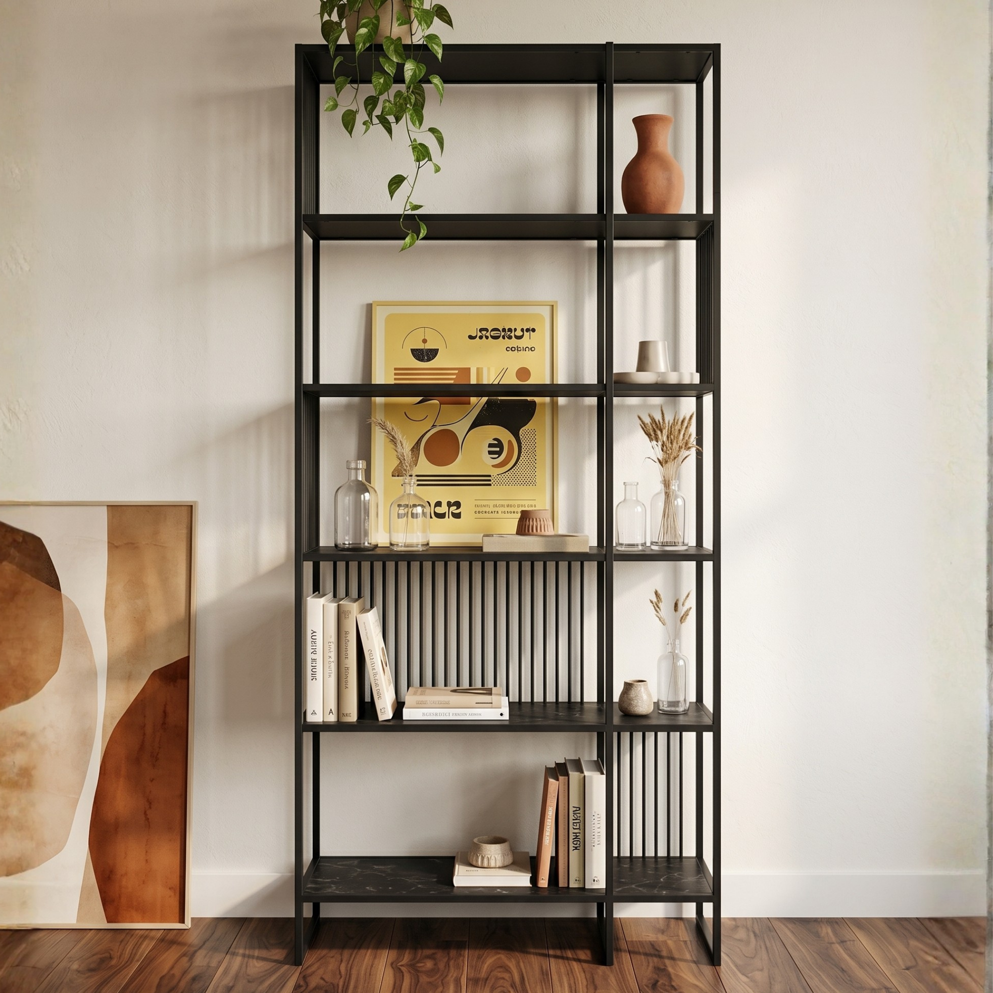 Hjem Design Strenway Shelving Unit, 85x35x185cm