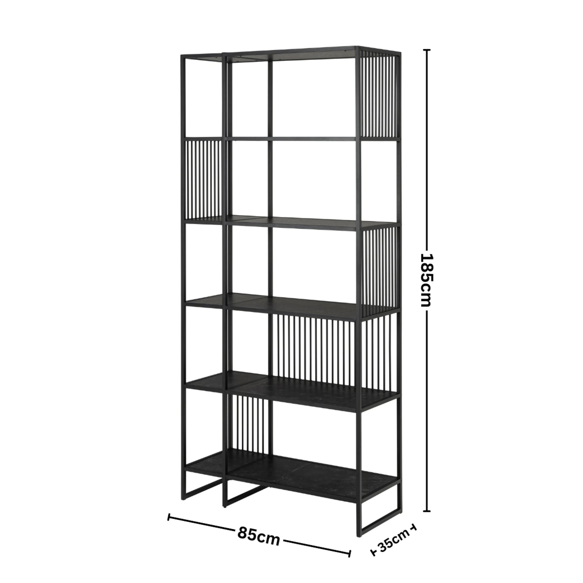 Hjem Design Strenway Shelving Unit, 85x35x185cm