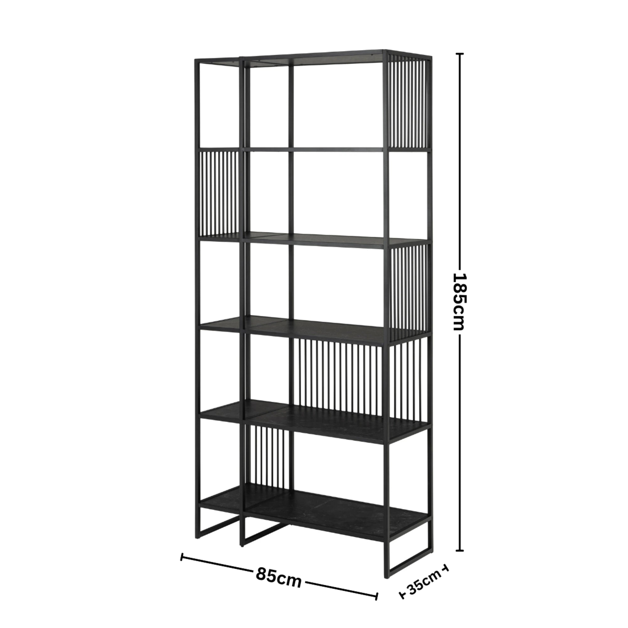 Hjem Design Strenway Shelving Unit, 85x35x185cm
