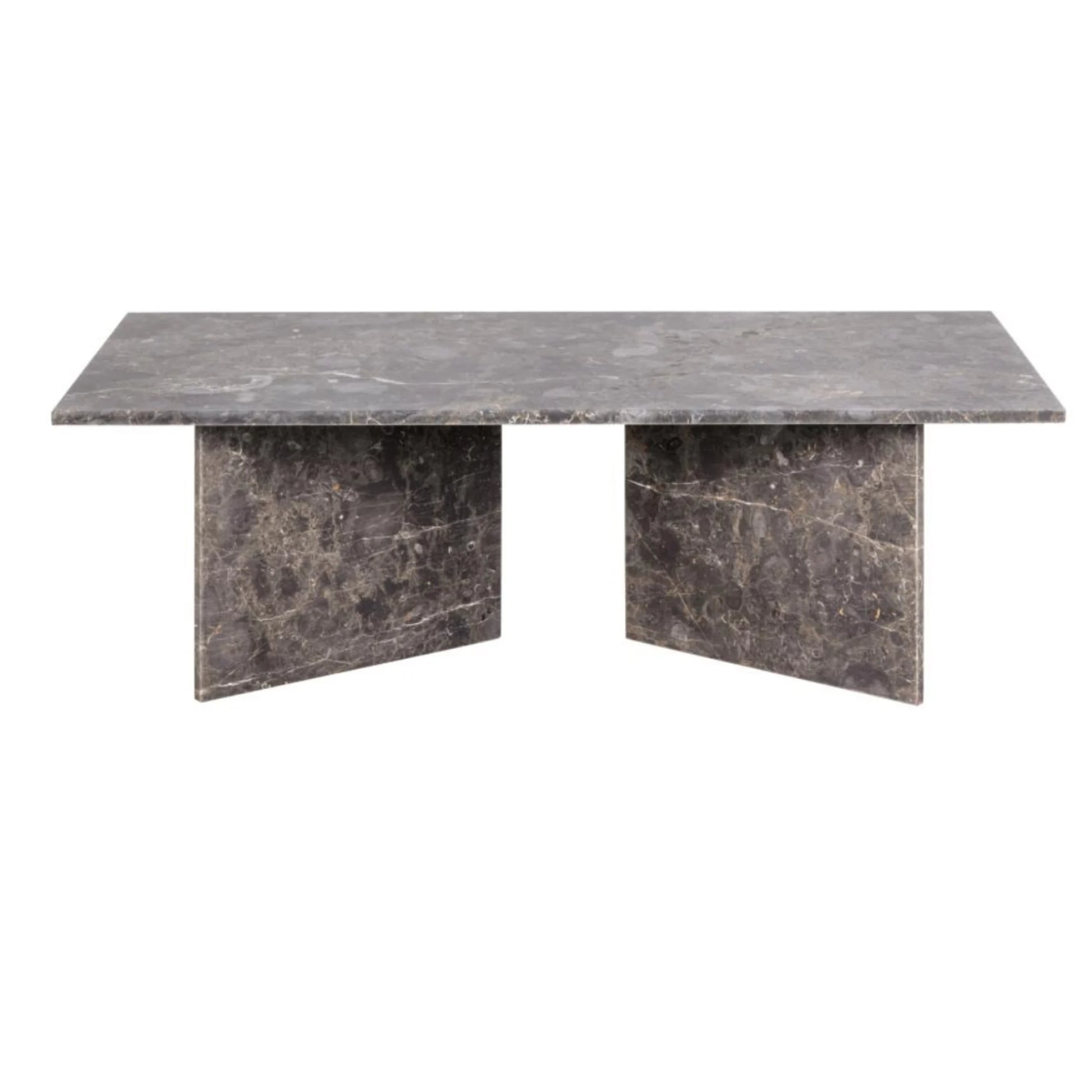 Hjem Design Vega Rectangular Coffee Table, Brown Marron
