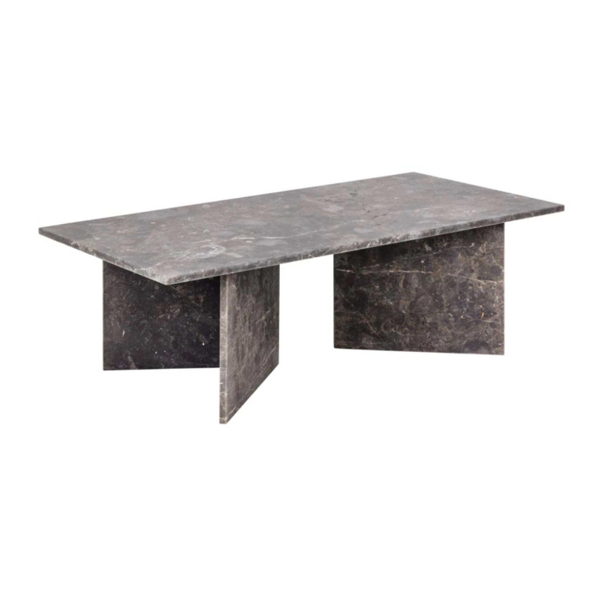 Hjem Design Vega Rectangular Coffee Table, Brown Marron