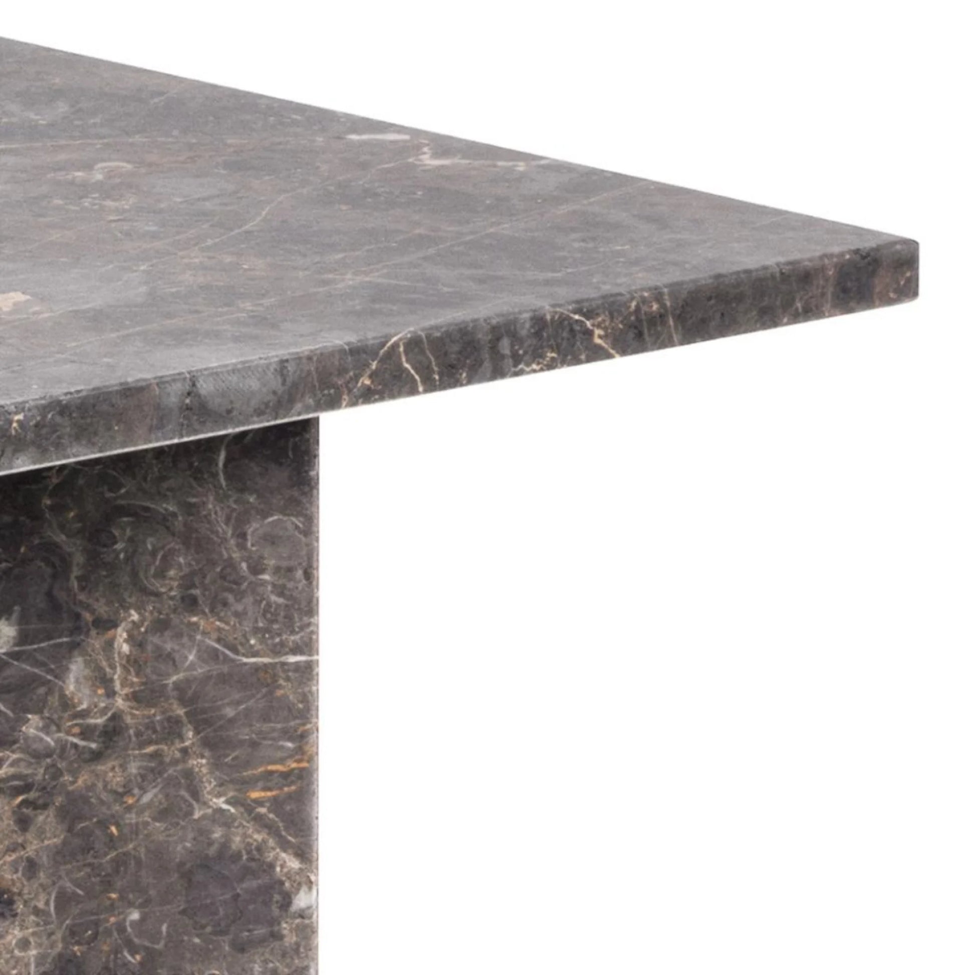 Hjem Design Vega Rectangular Coffee Table, Brown Marron