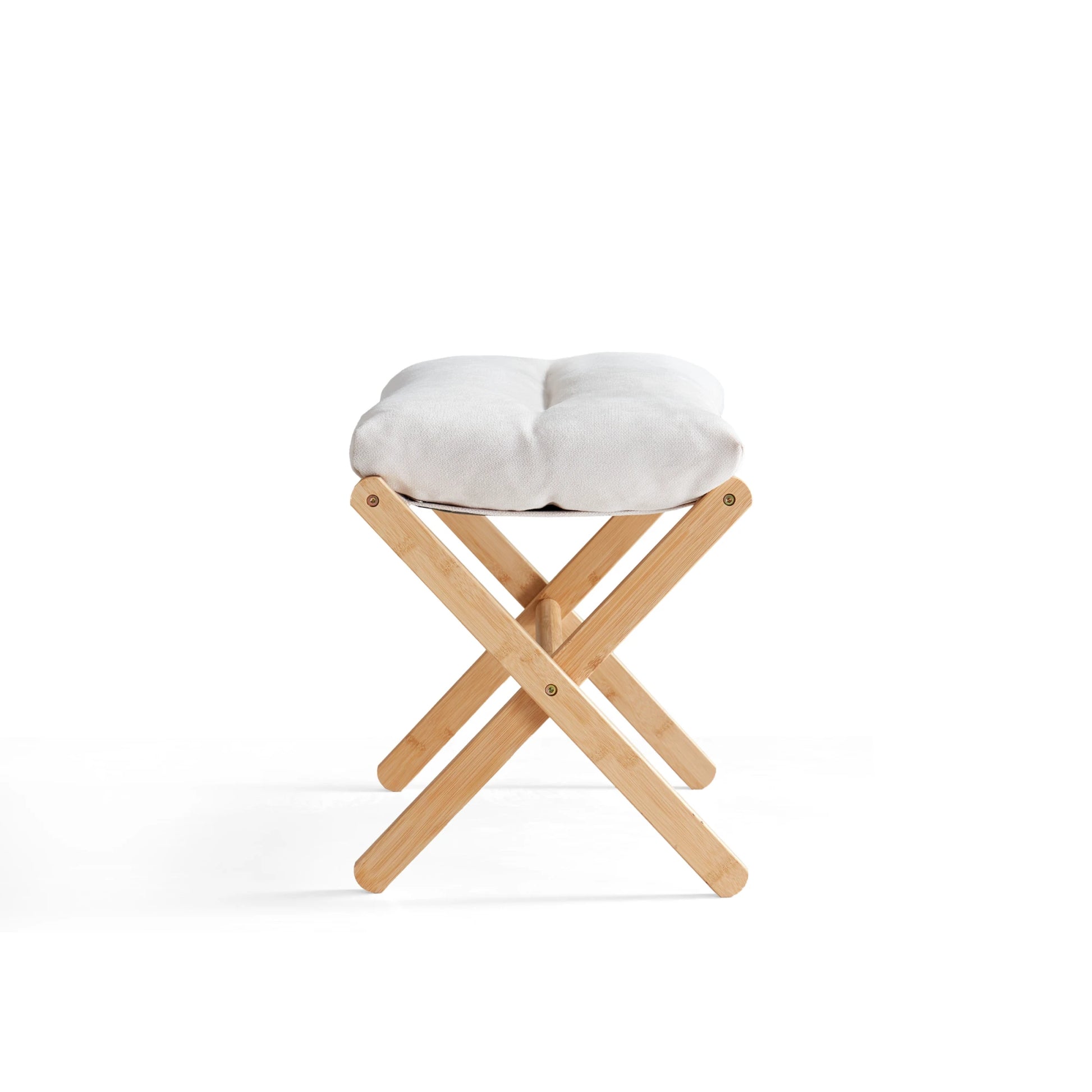 Linspire Dena Foldable Footstool, Ivory