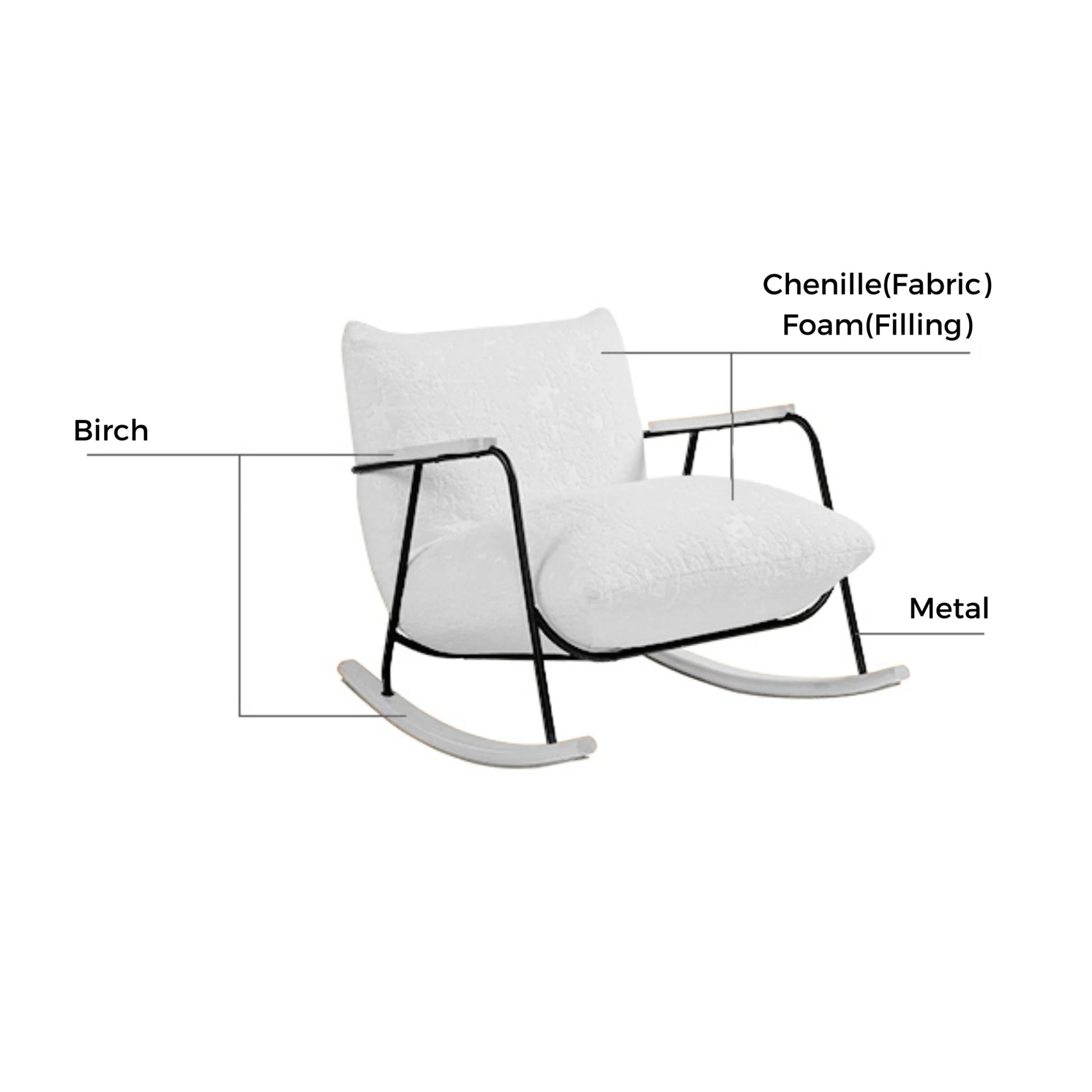 Linspire Dermot Rocking Chair, Multi-Colour