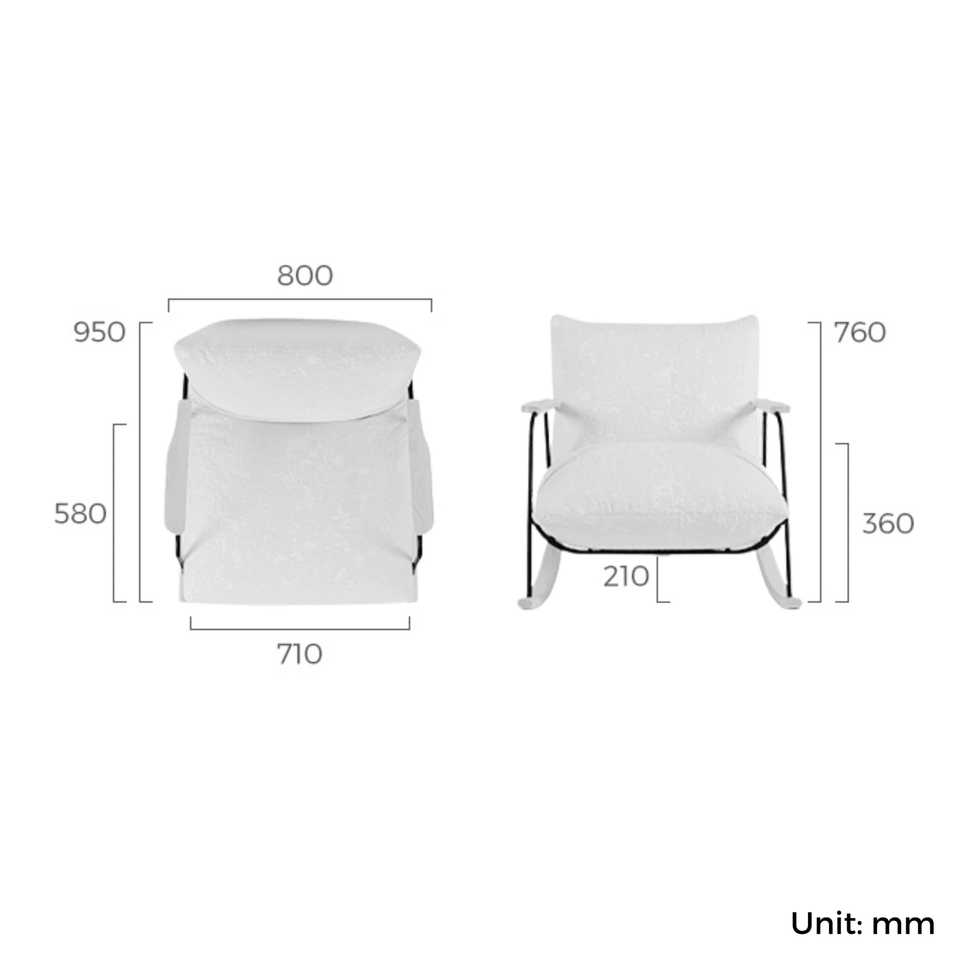 Linspire Dermot Rocking Chair, Multi-Colour