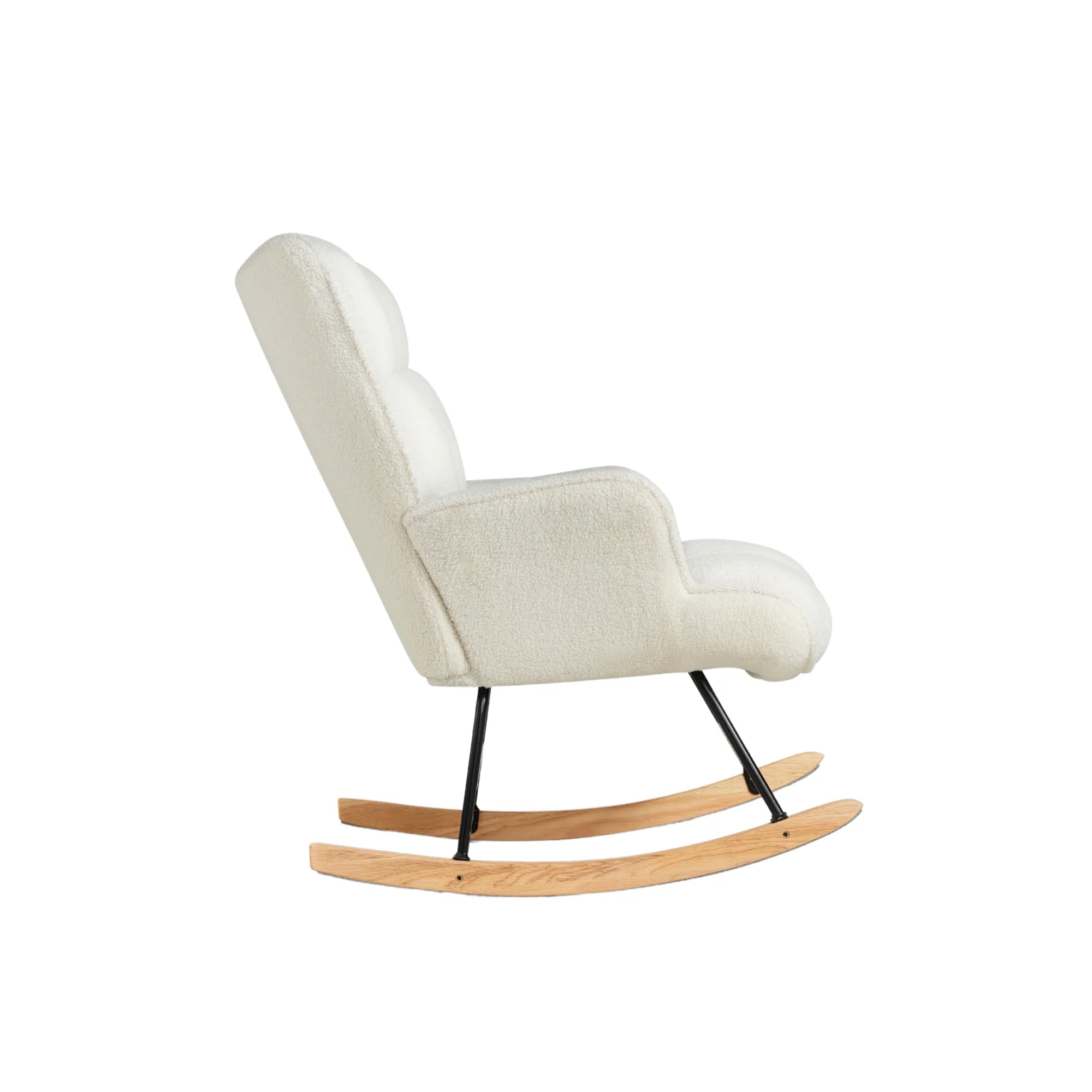 Linspire Evans Boucle Rocking Chair, White