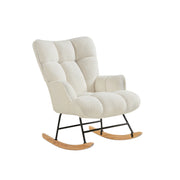 Linspire Evans Boucle Rocking Chair, White