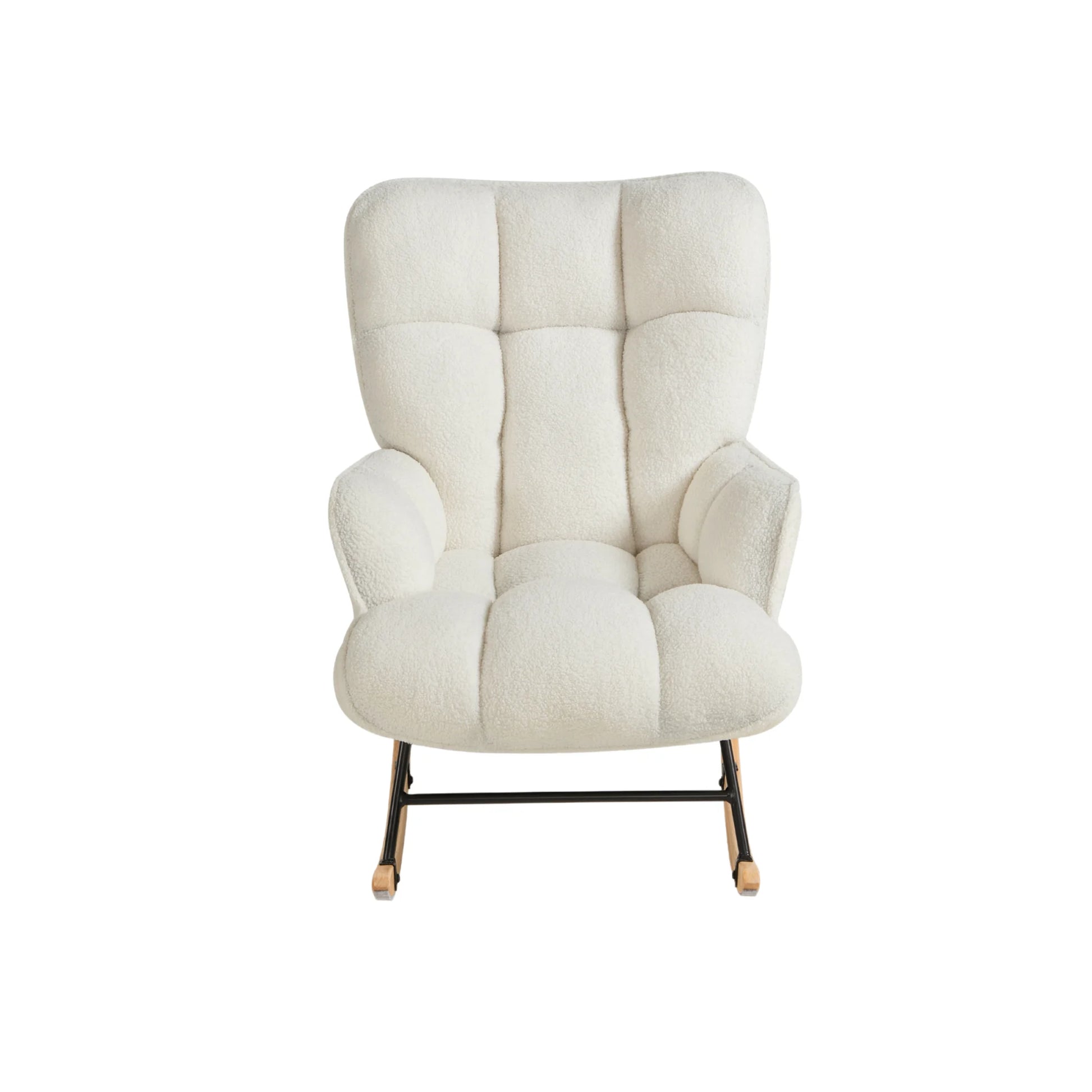 Linspire Evans Boucle Rocking Chair, White