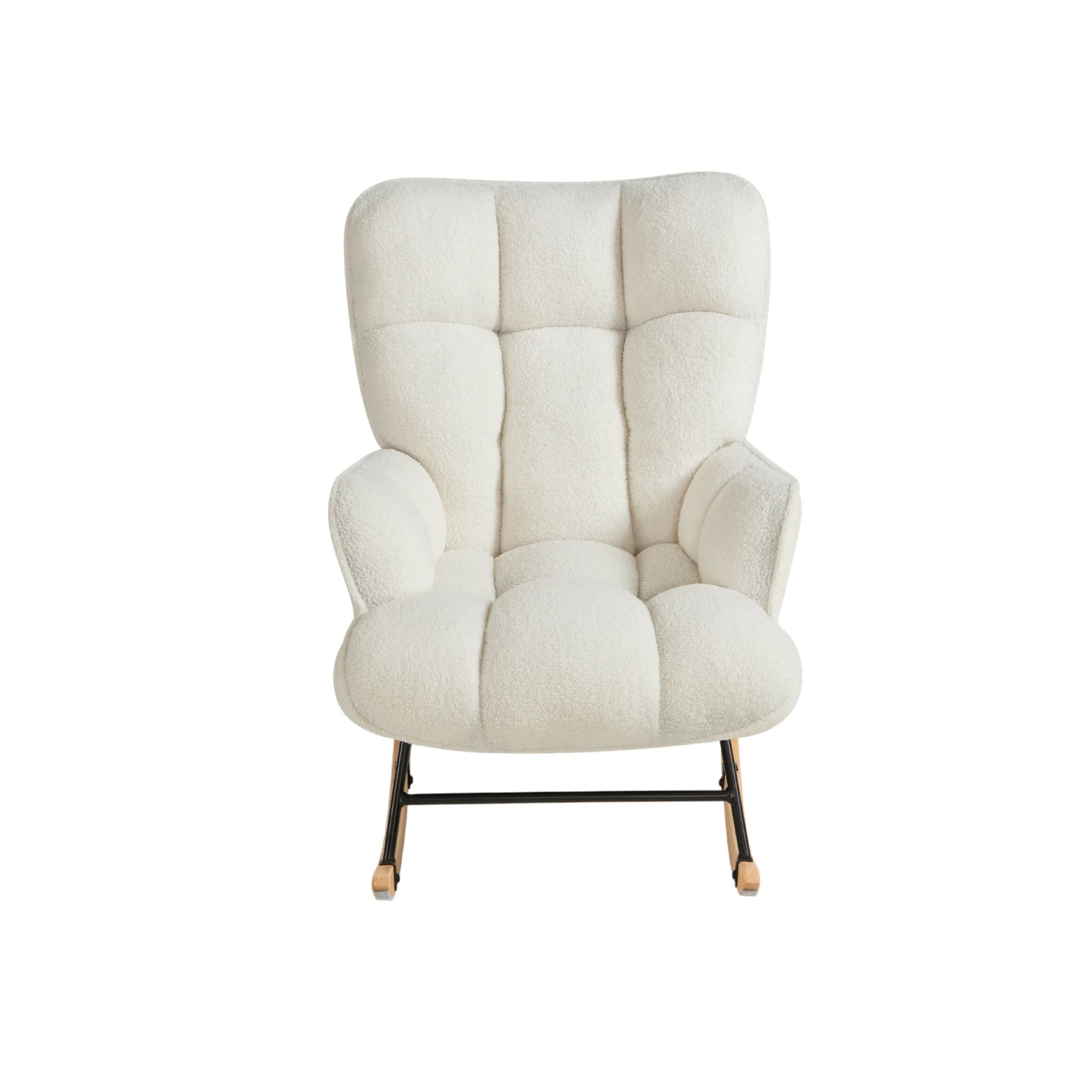 Linspire Evans Boucle Rocking Chair, White