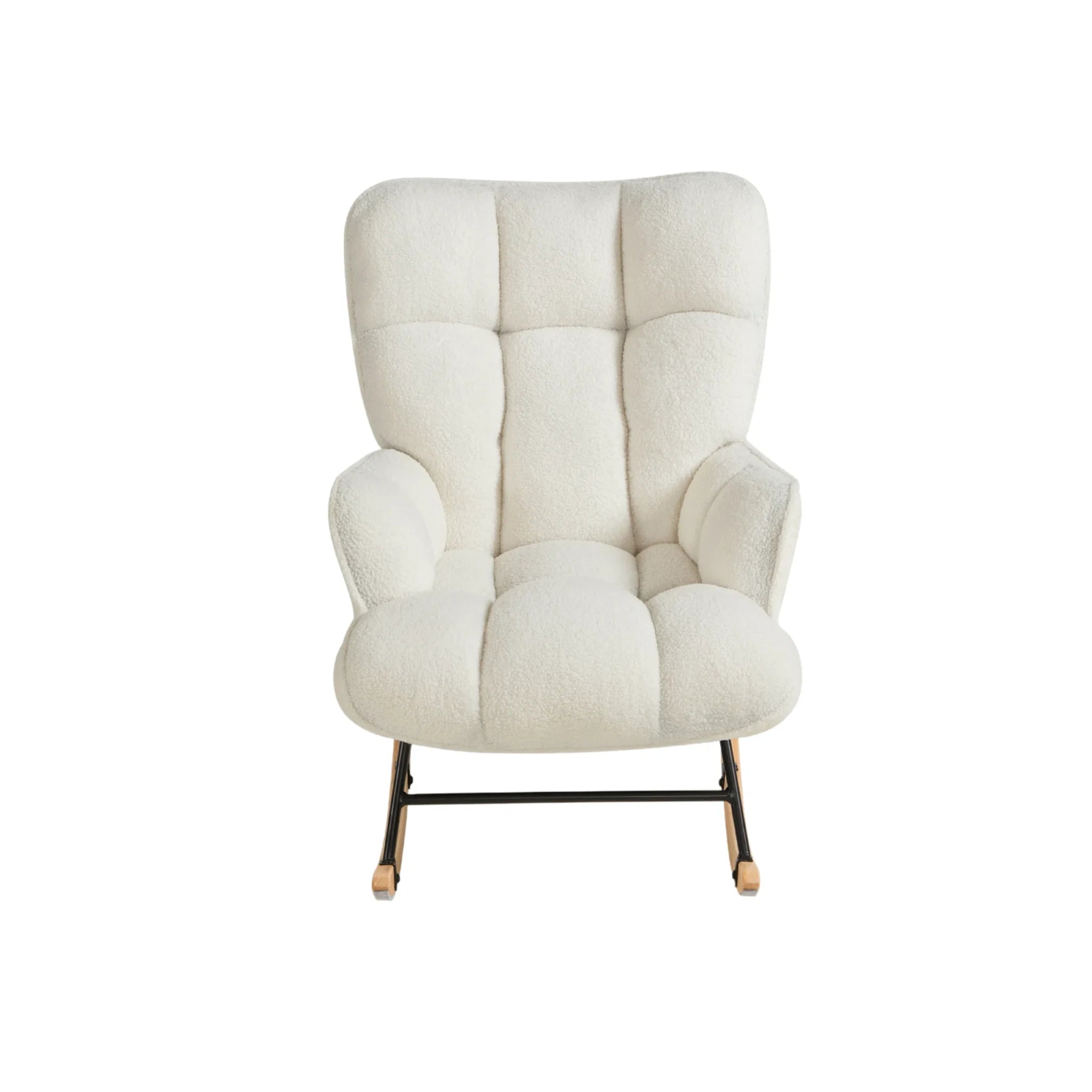 Linspire Evans Boucle Rocking Chair, White