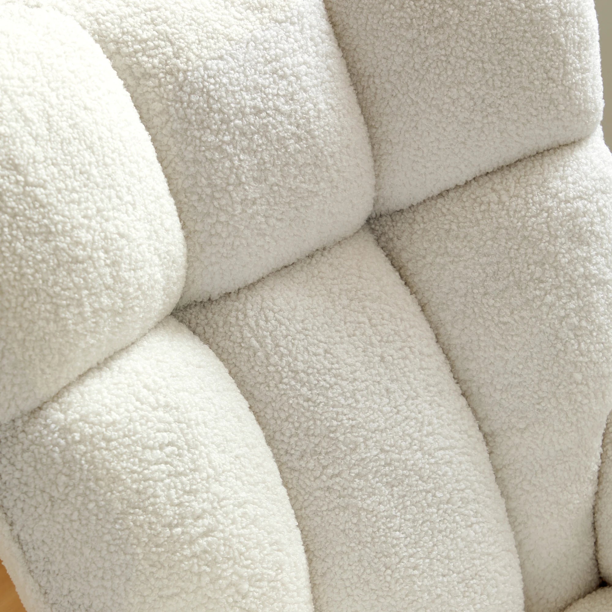 Linspire Evans Boucle Rocking Chair, White