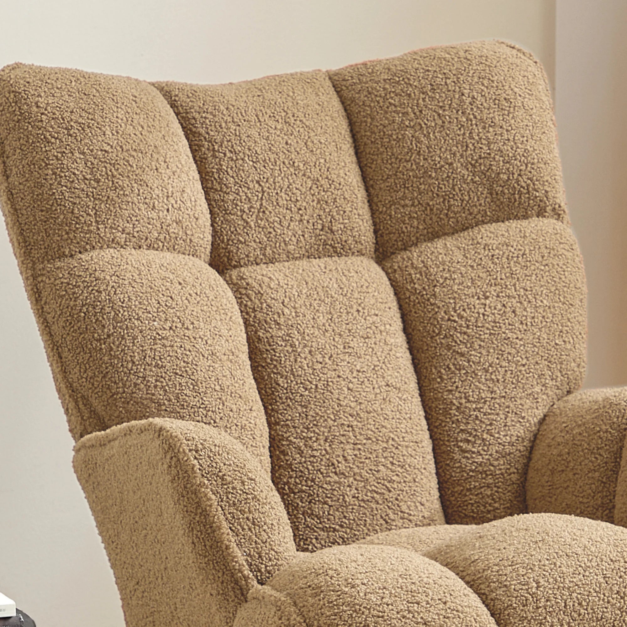 Linspire Evans Boucle Rocking Chair, Light Tan
