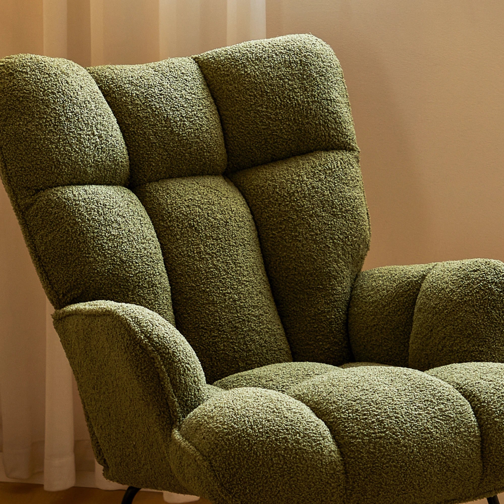 Linspire Evans Boucle Rocking Chair, Green