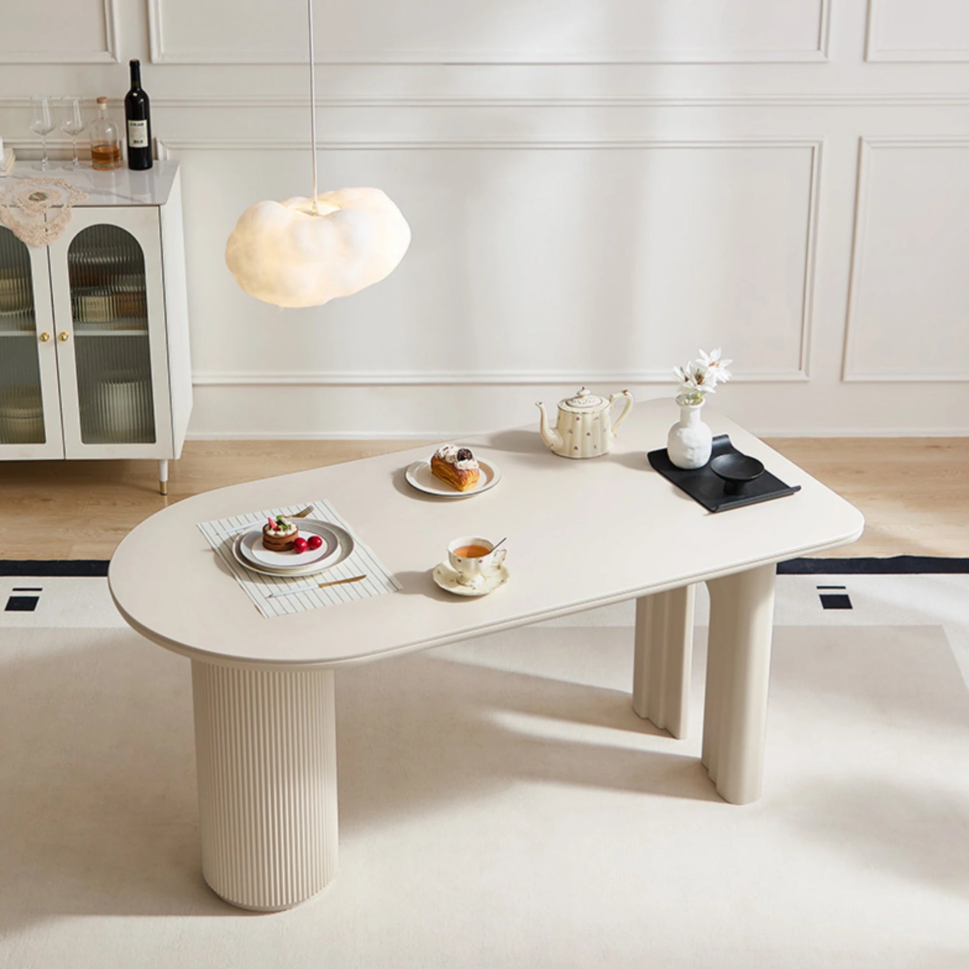 Linspire Flova Dining Table, Off-White
