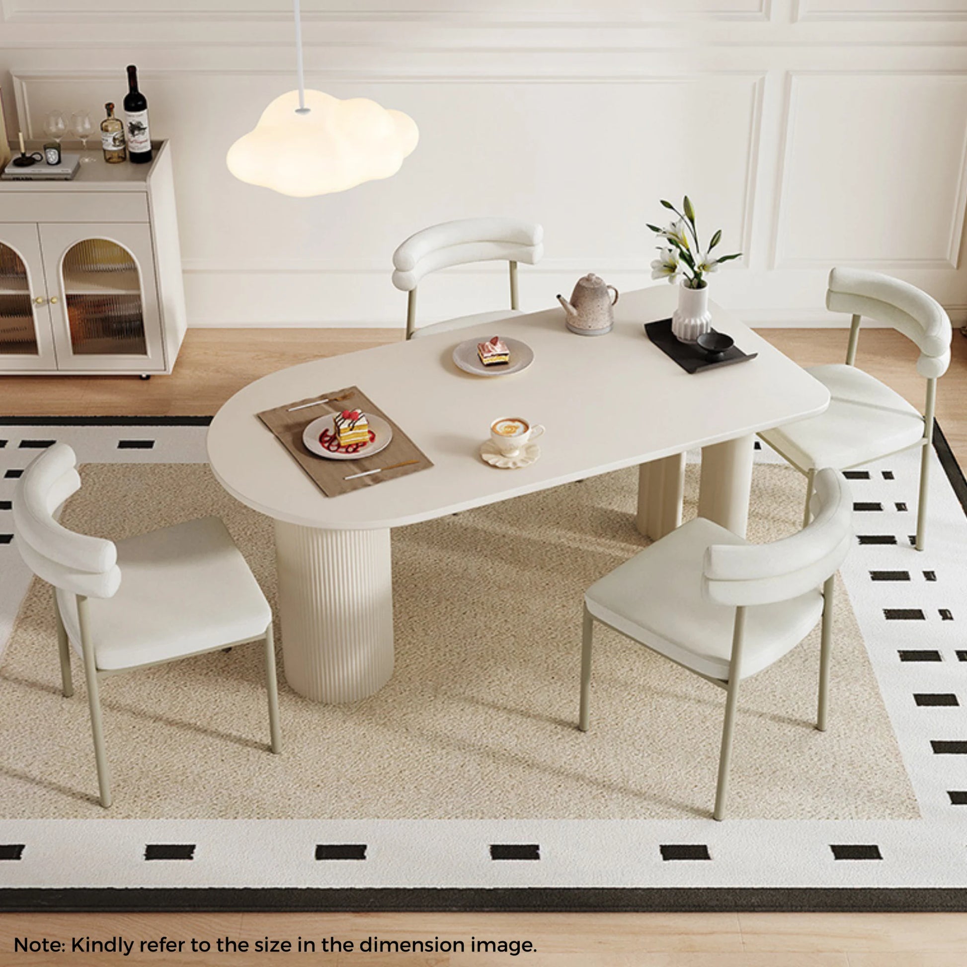 Linspire Flova Dining Table, Off-White