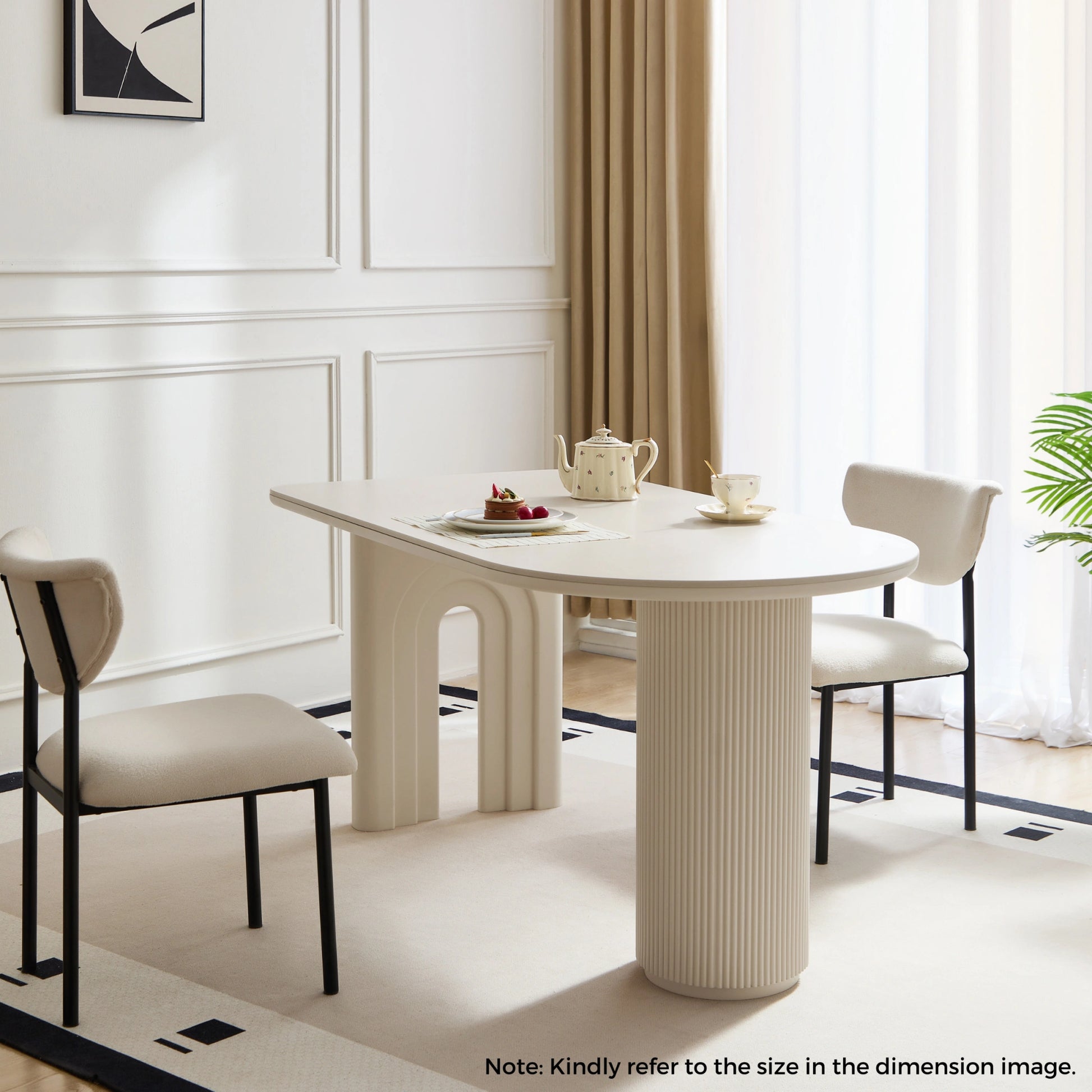 Linspire Flova Dining Table, Off-White