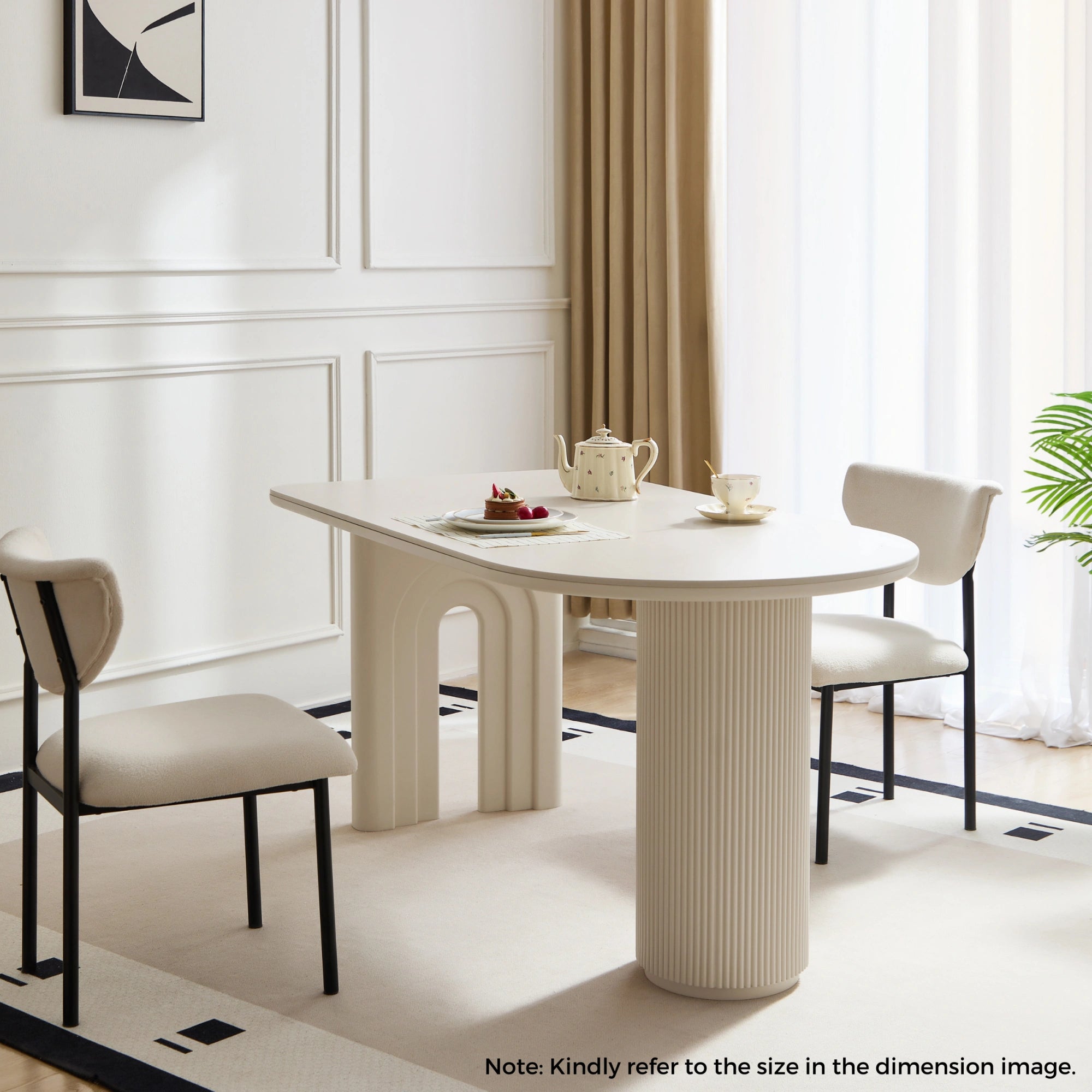Linspire Flova Dining Table, Off-White