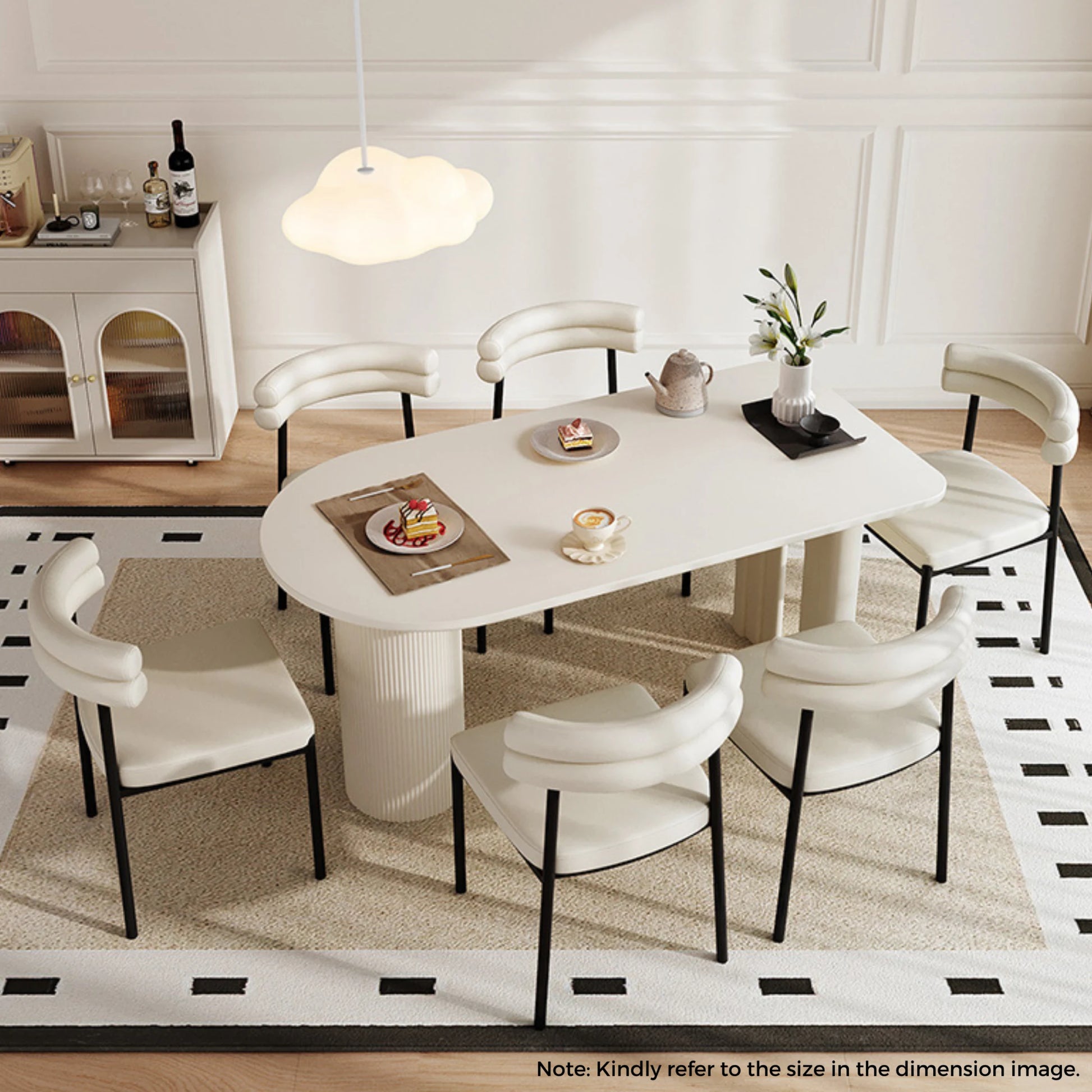 Linspire Flova Dining Table, Off-White