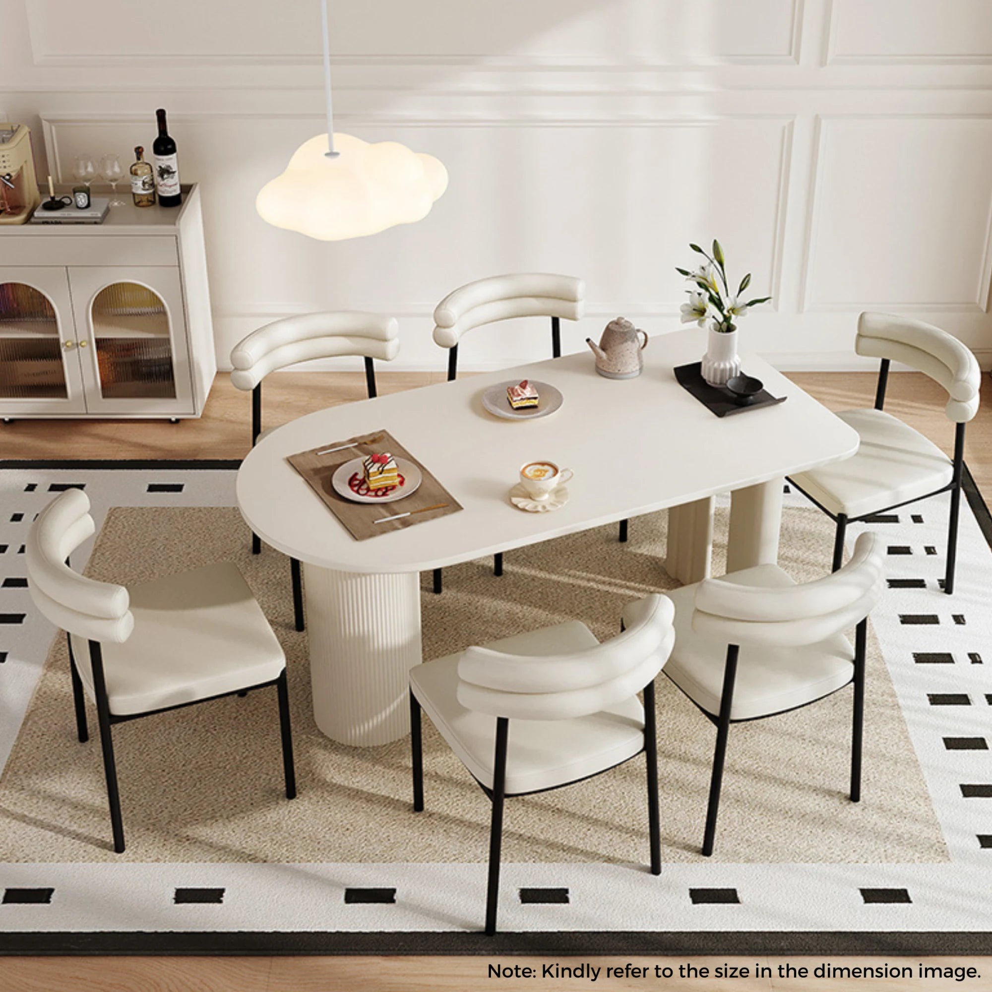 Linspire Flova Dining Table, Off-White