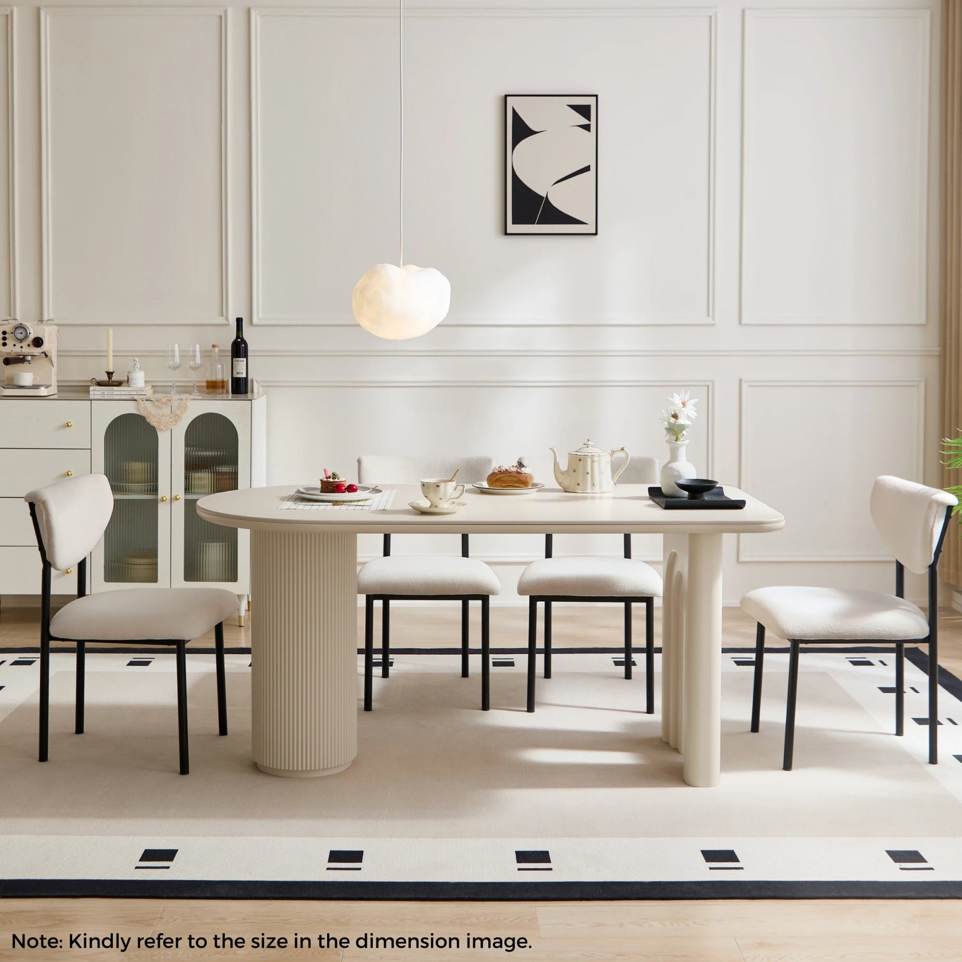Linspire Flova Dining Table, Off-White